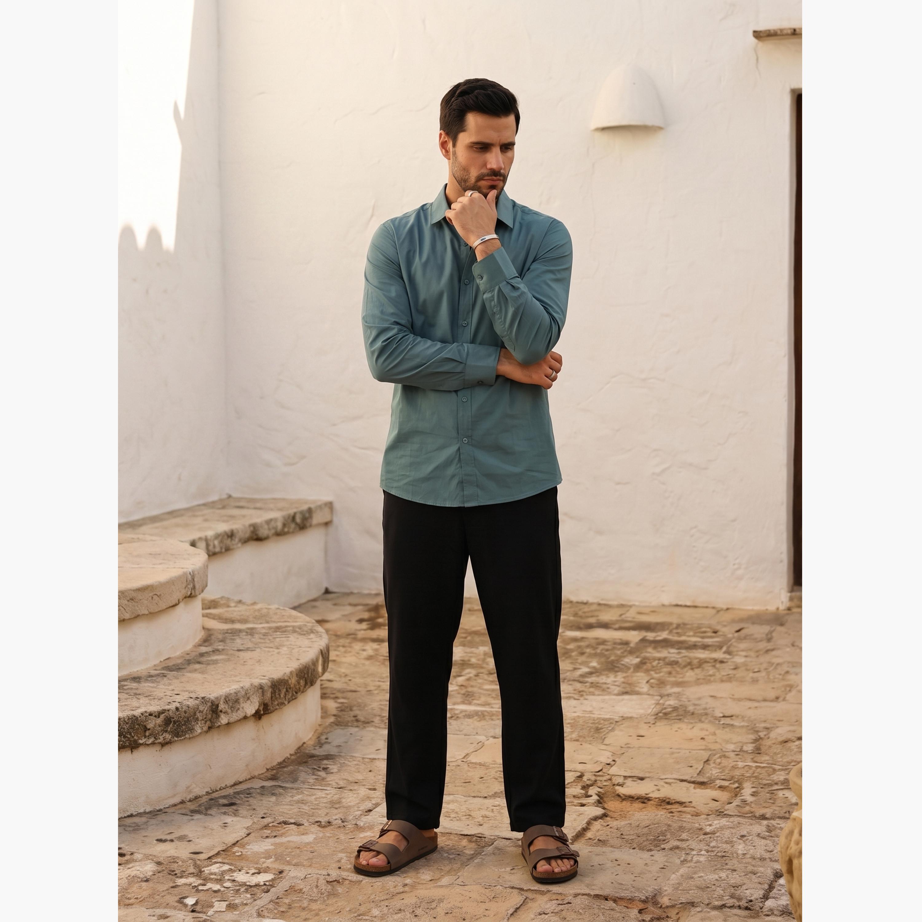 قميص كاجوال بقصة مريحة للرجال-men-clothing-shirts-image-4