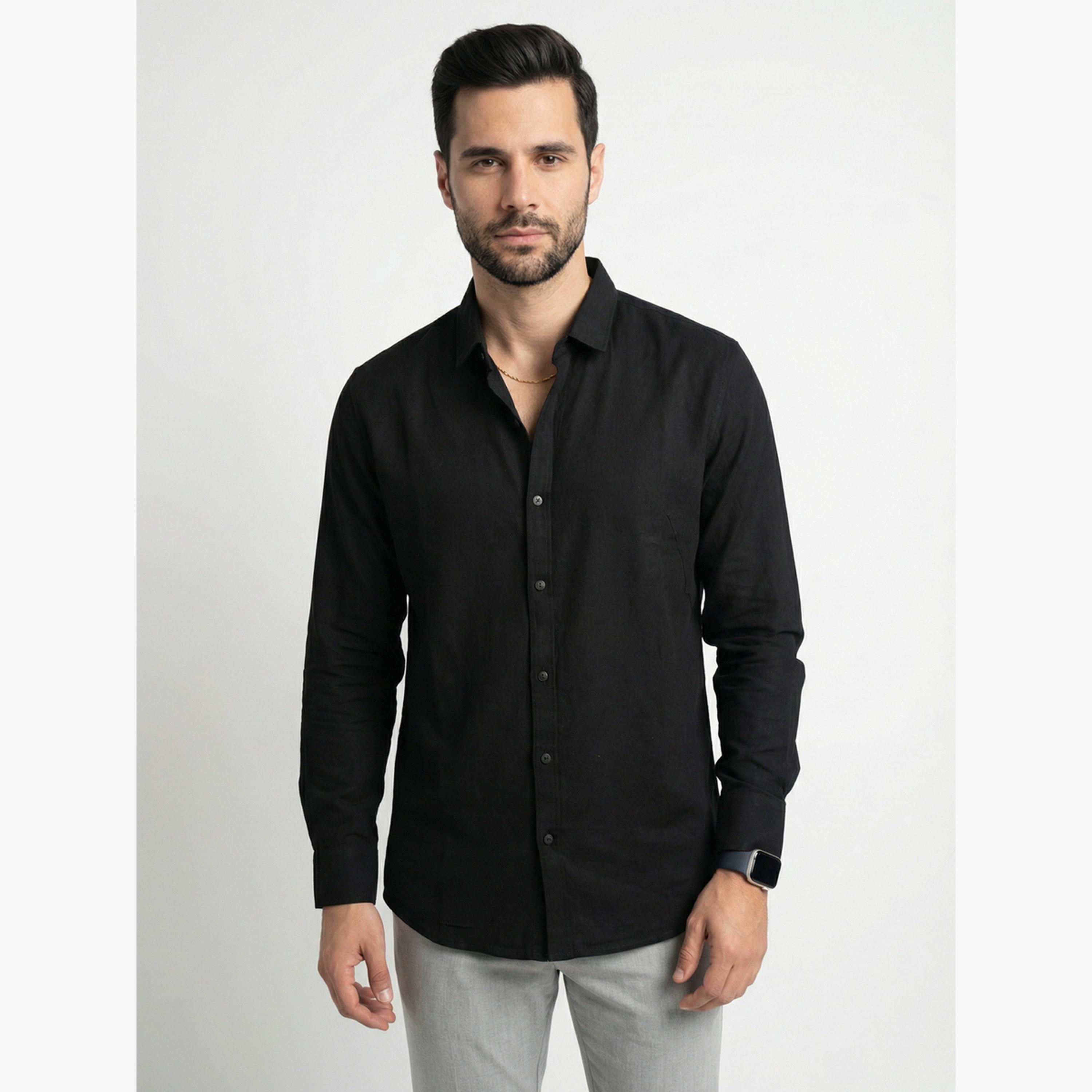 قميص كاجوال بقصة مريحة للرجال-men-clothing-shirts-image-1
