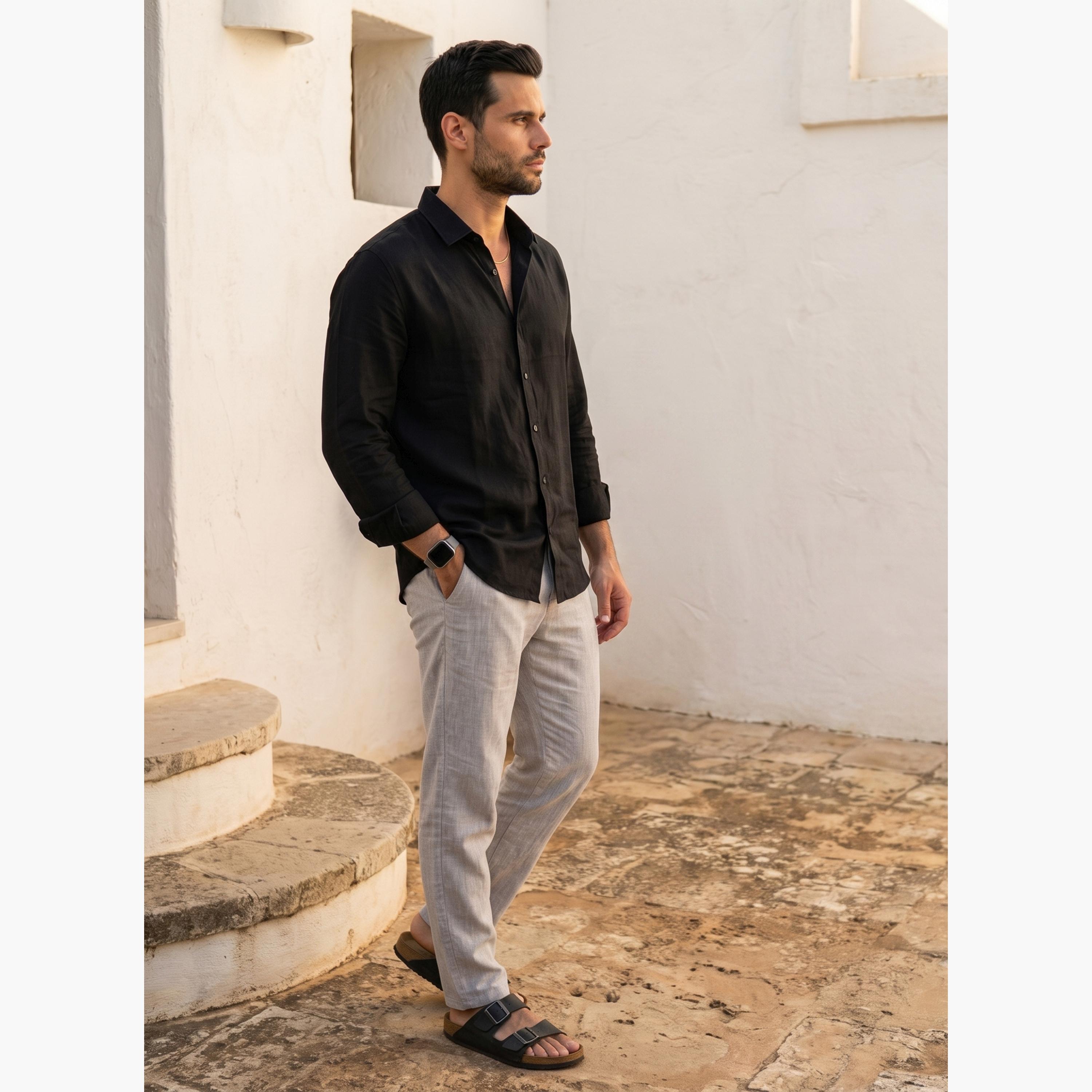 قميص كاجوال بقصة مريحة للرجال-men-clothing-shirts-image-3
