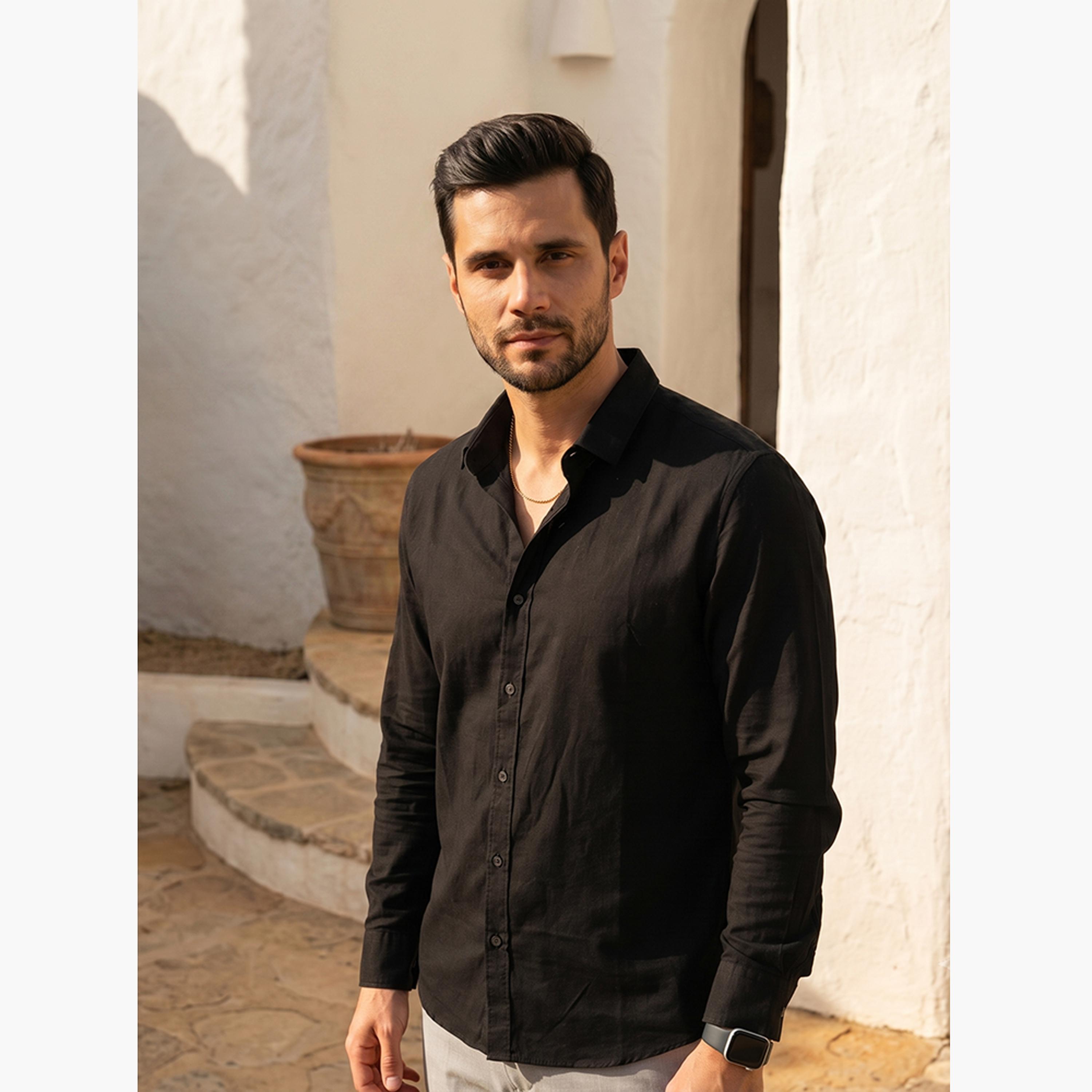 قميص كاجوال بقصة مريحة للرجال-men-clothing-shirts-image-4