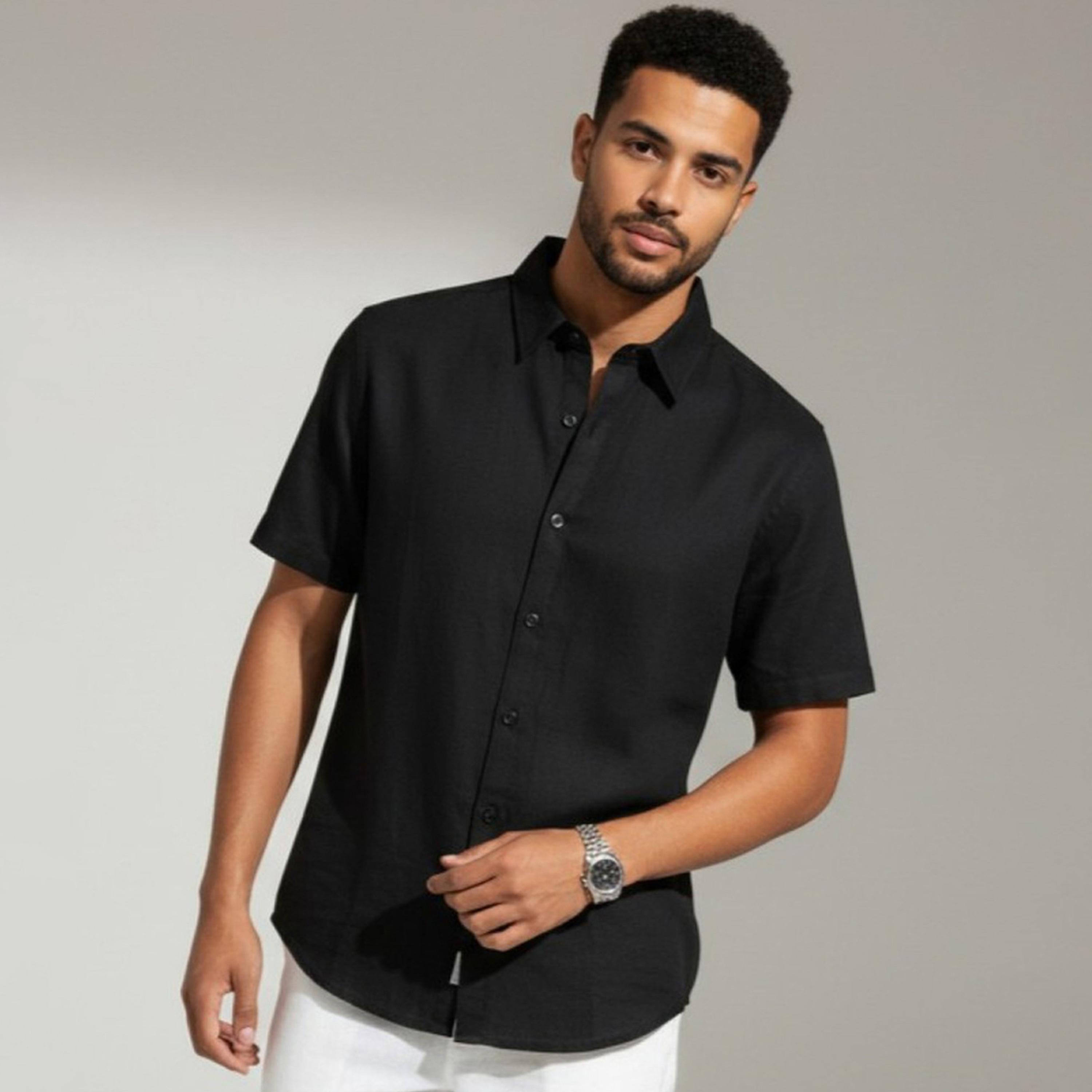 TRULOOM & X Styli Men Classic Solid Casual Shirt-men-clothing-shirts-image-1