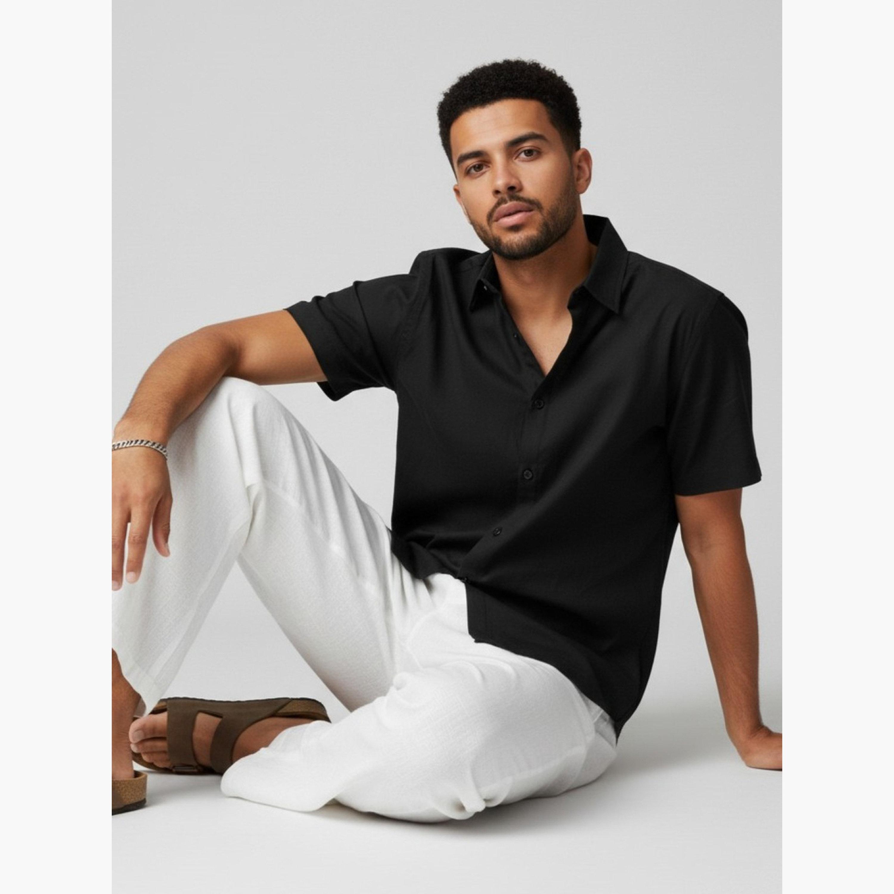 TRULOOM & X Styli Men Classic Solid Casual Shirt-men-clothing-shirts-image-5