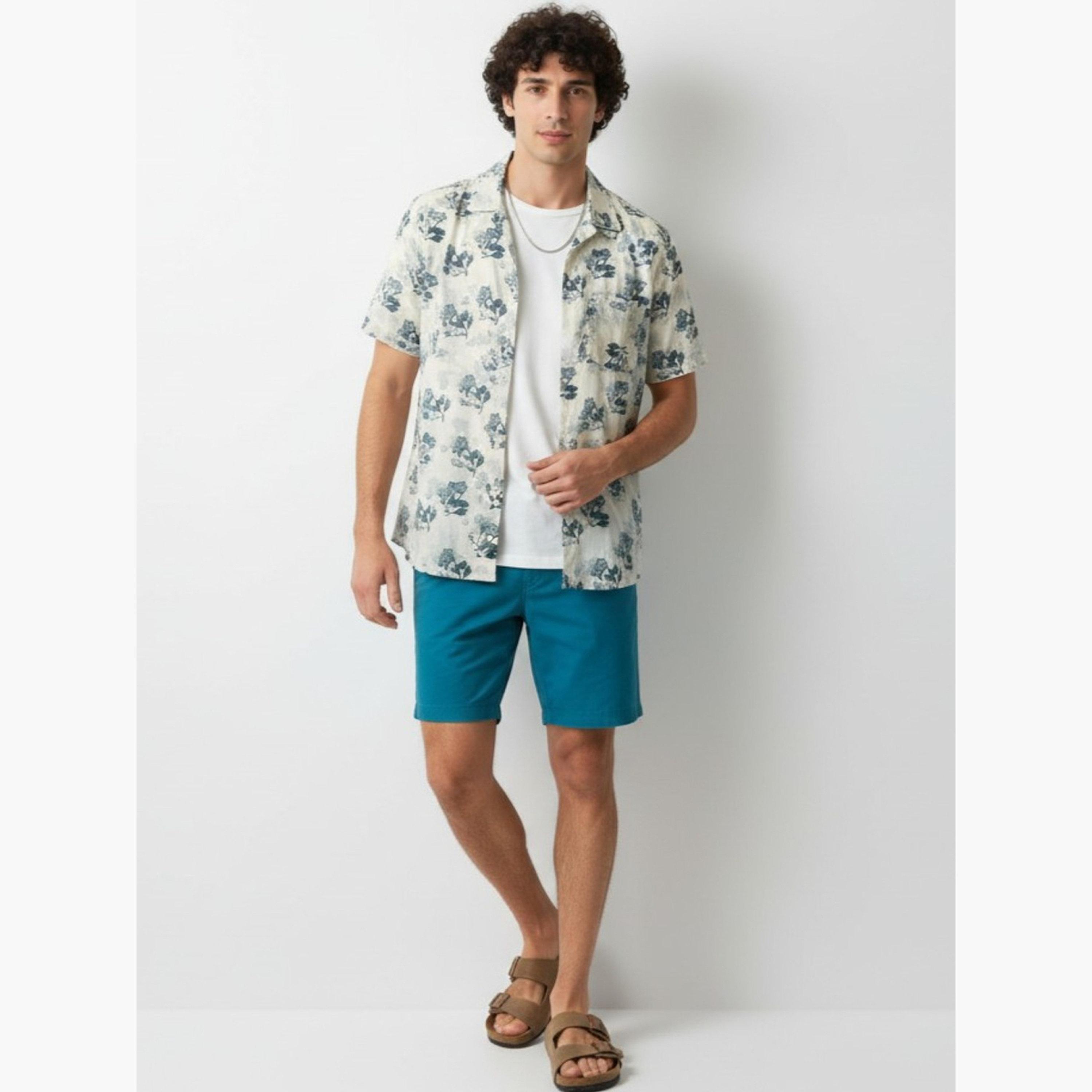 ترولوم & × ستايلي - قميص رجالي كلاسيكي كاجوال مطبوع عليه زهور-men-clothing-shirts-image-2