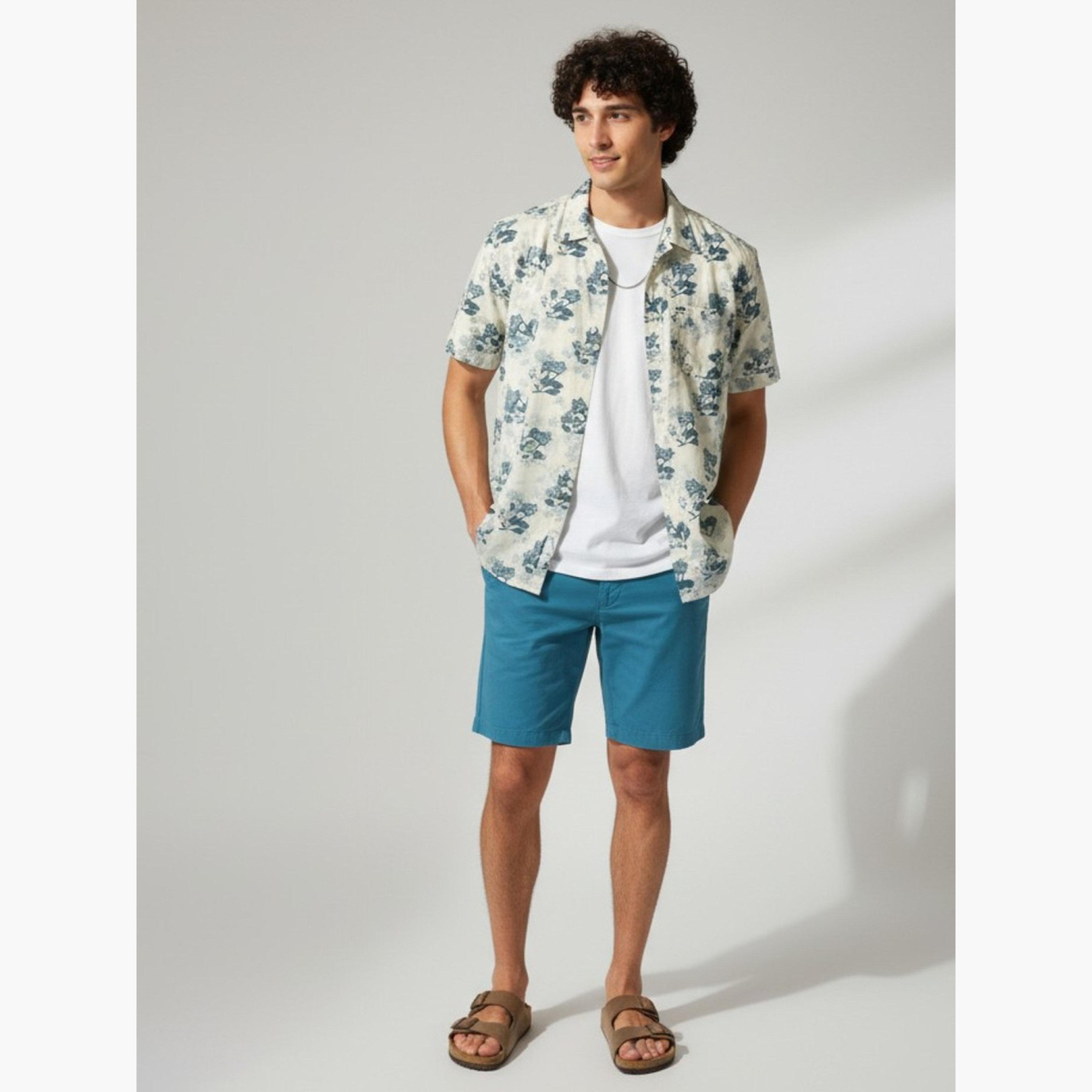 ترولوم & × ستايلي - قميص رجالي كلاسيكي كاجوال مطبوع عليه زهور-men-clothing-shirts-image-3