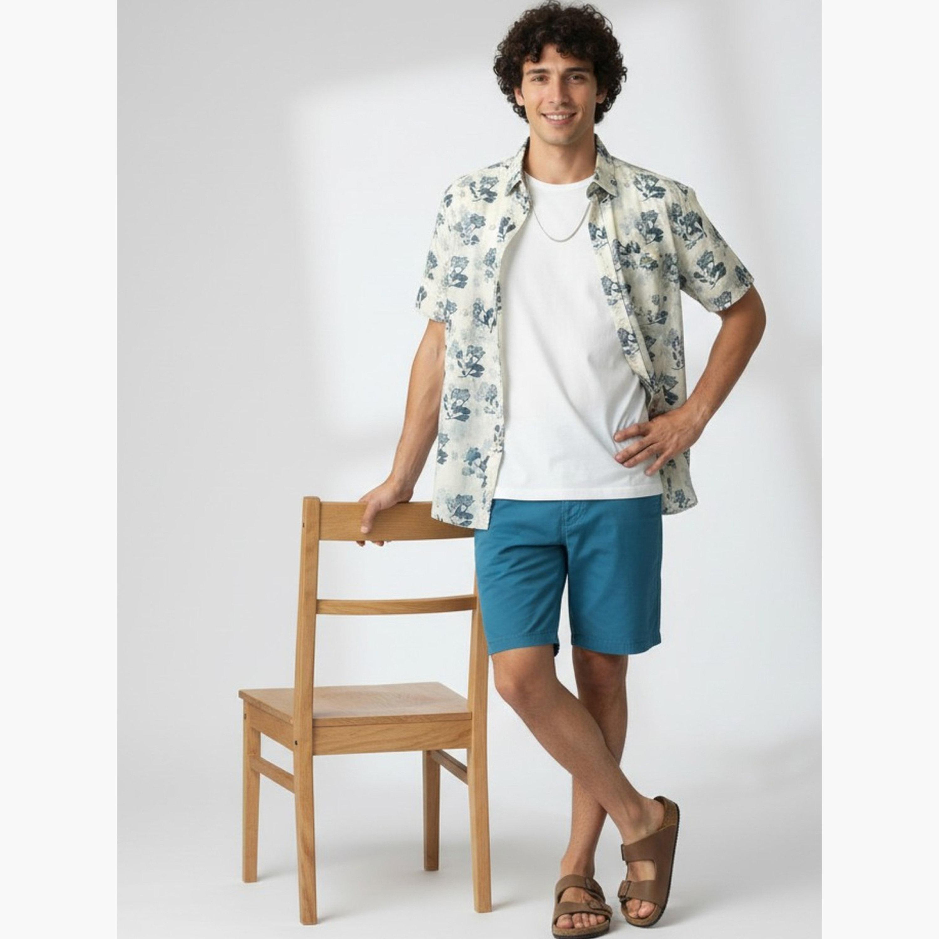 ترولوم & × ستايلي - قميص رجالي كلاسيكي كاجوال مطبوع عليه زهور-men-clothing-shirts-image-6