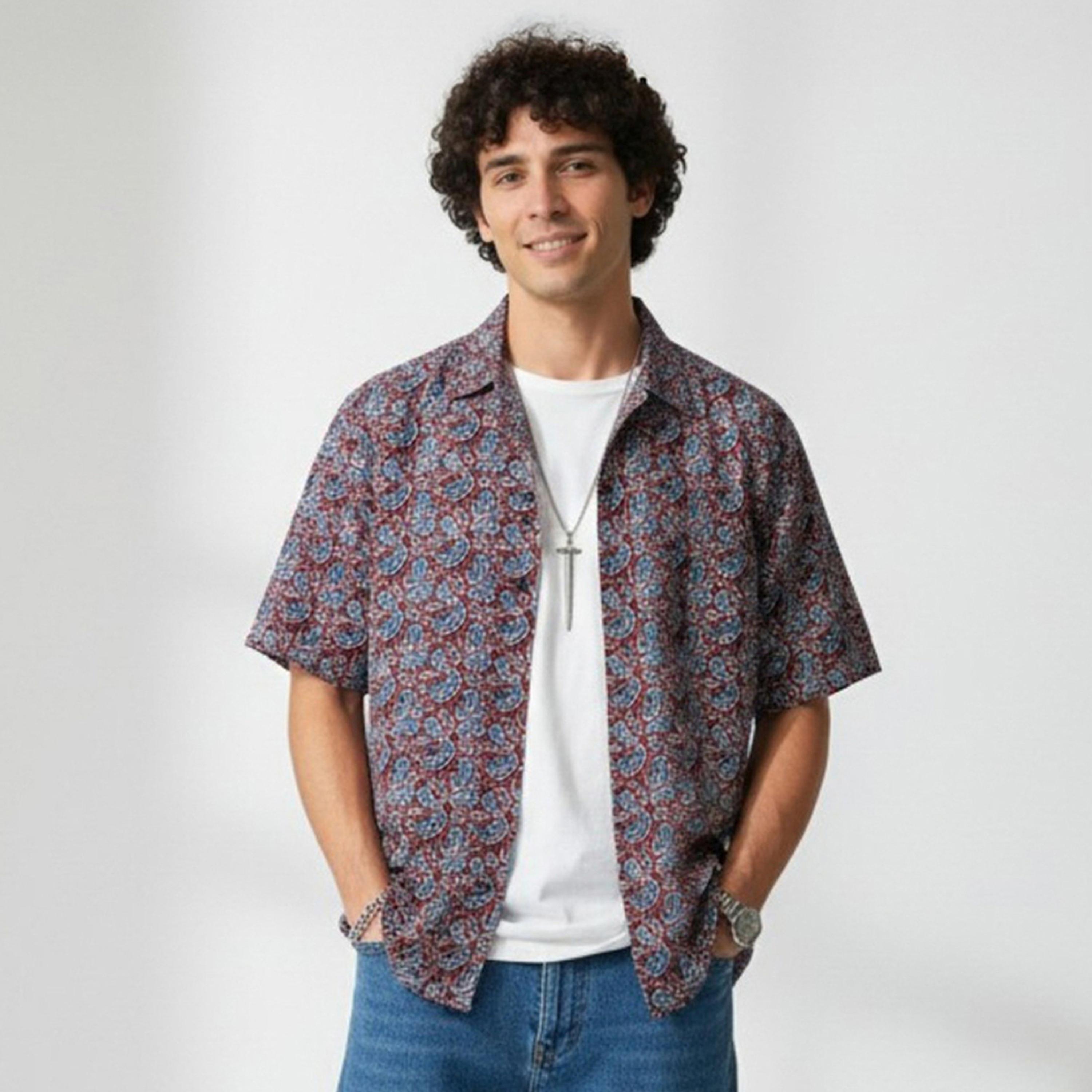 TRULOOM & X Styli Men Classic Graphic Print Casual Shirt-men-clothing-shirts-image-1
