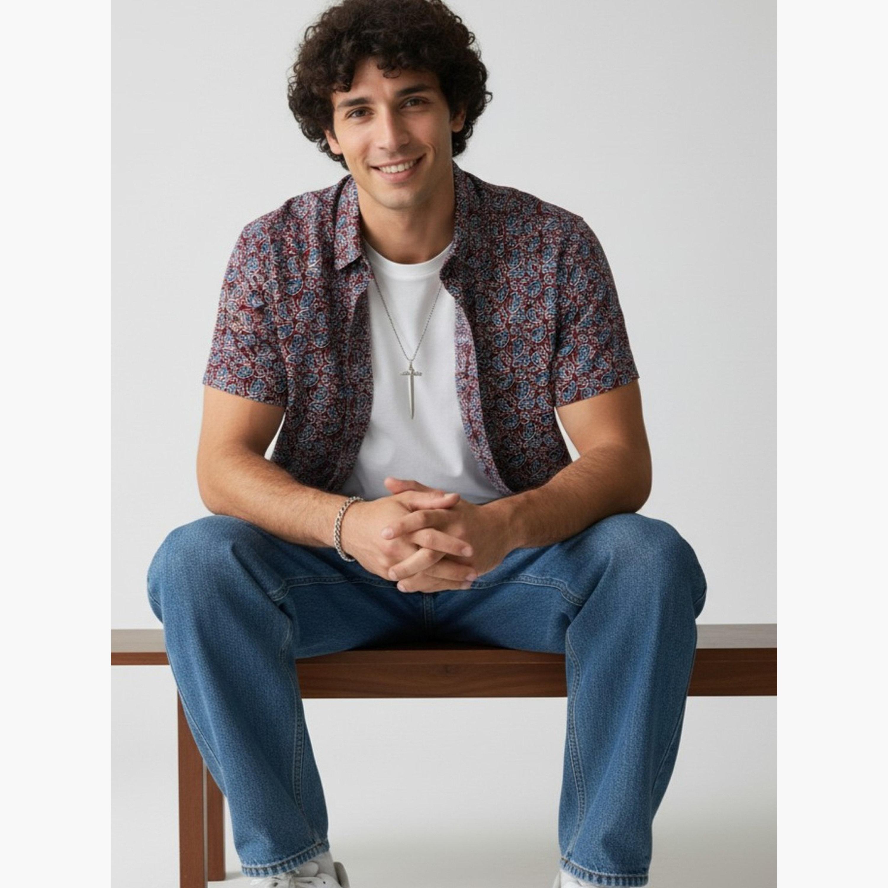 TRULOOM & X Styli Men Classic Graphic Print Casual Shirt-men-clothing-shirts-image-4
