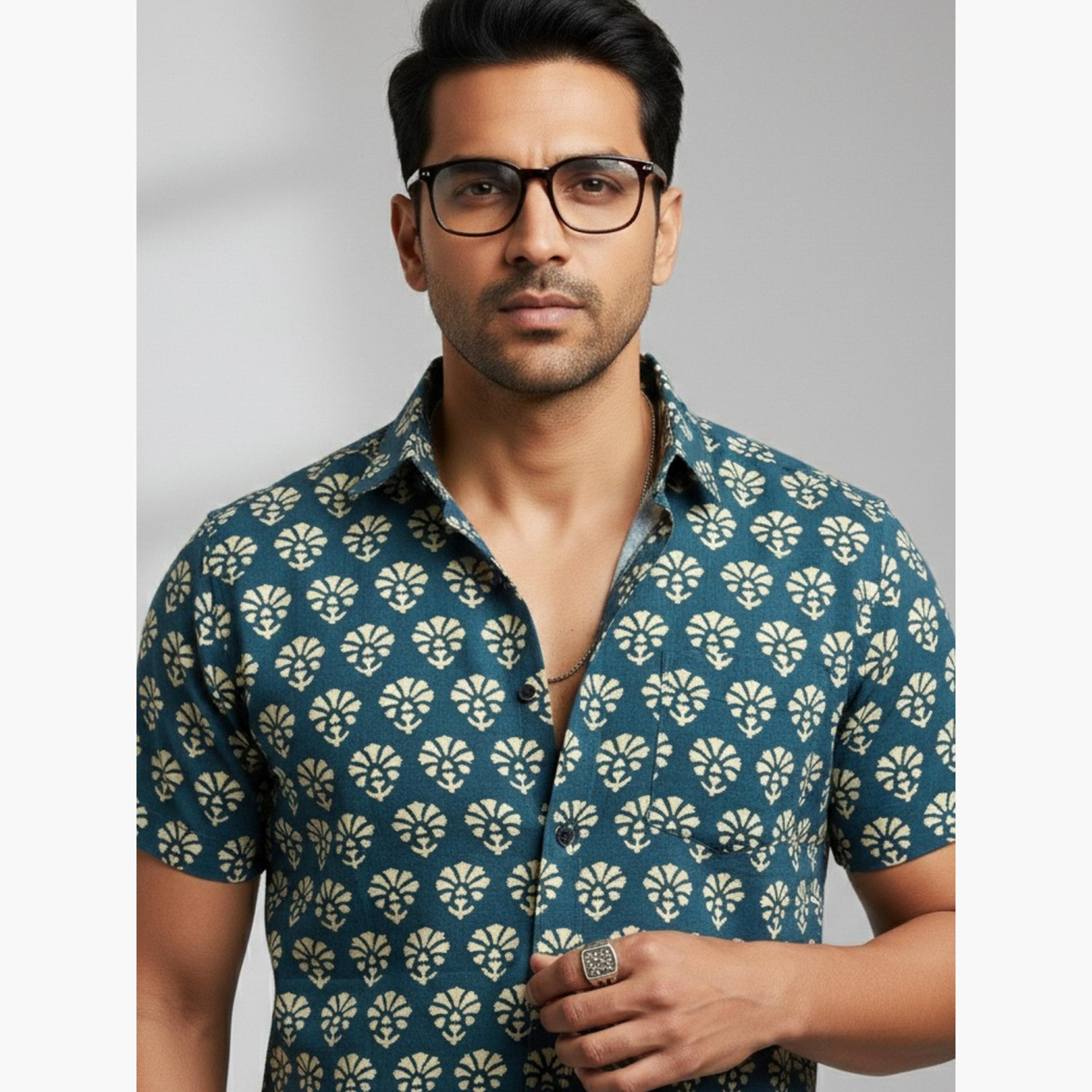 TRULOOM & X Styli Men Classic Slim Fit Floral Printed Casual Shirt-men-clothing-shirts-image-5