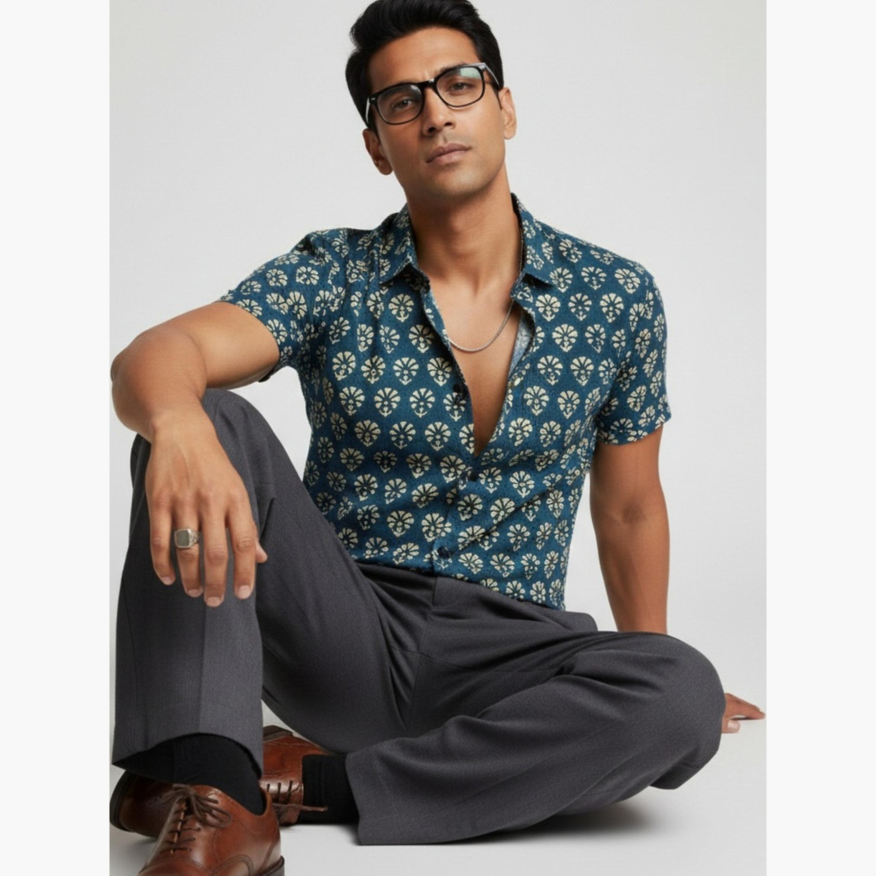TRULOOM & X Styli Men Classic Slim Fit Floral Printed Casual Shirt-men-clothing-shirts-image-6