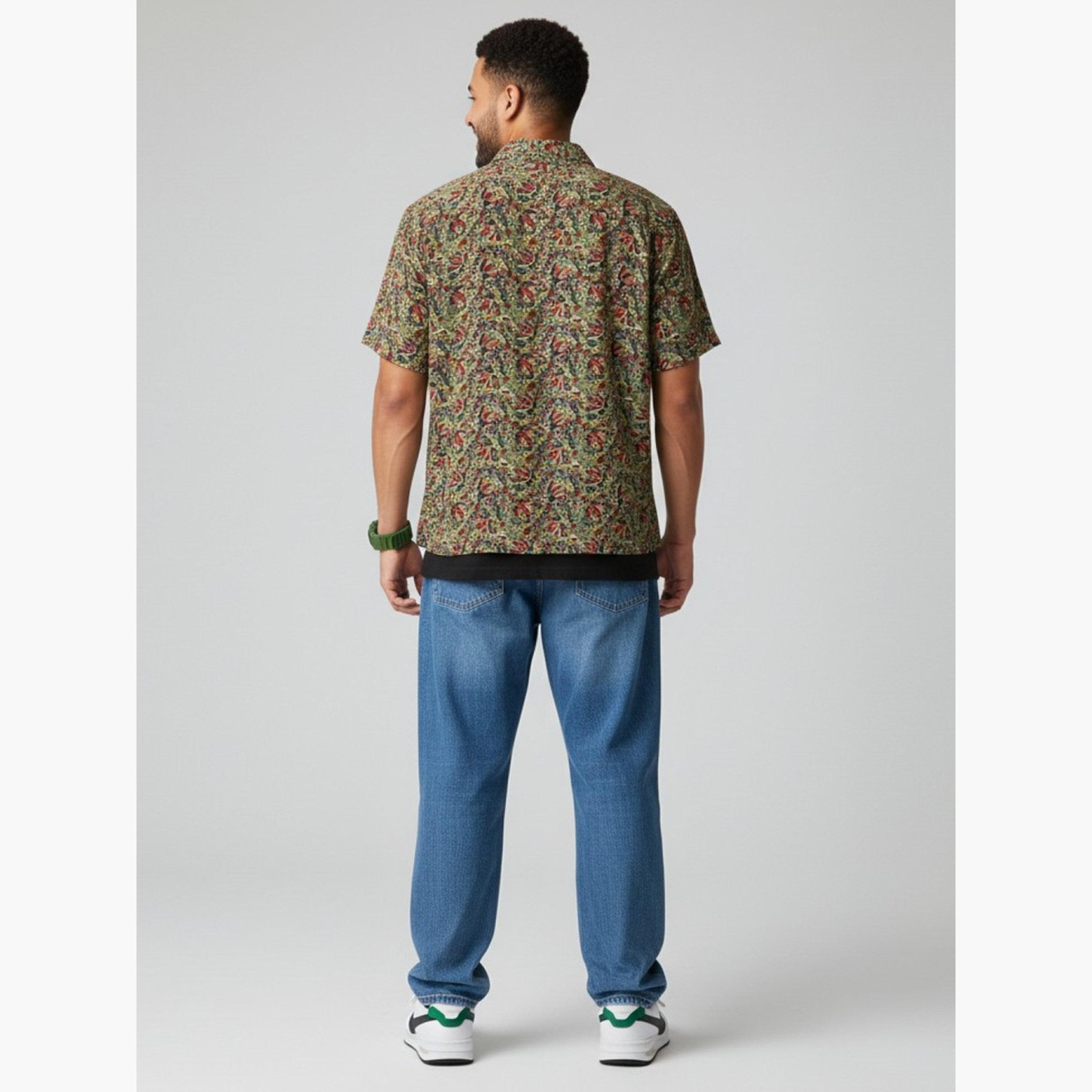 TRULOOM & X Styli Men Green Graphic Print Casual Shirt-men-clothing-shirts-image-6