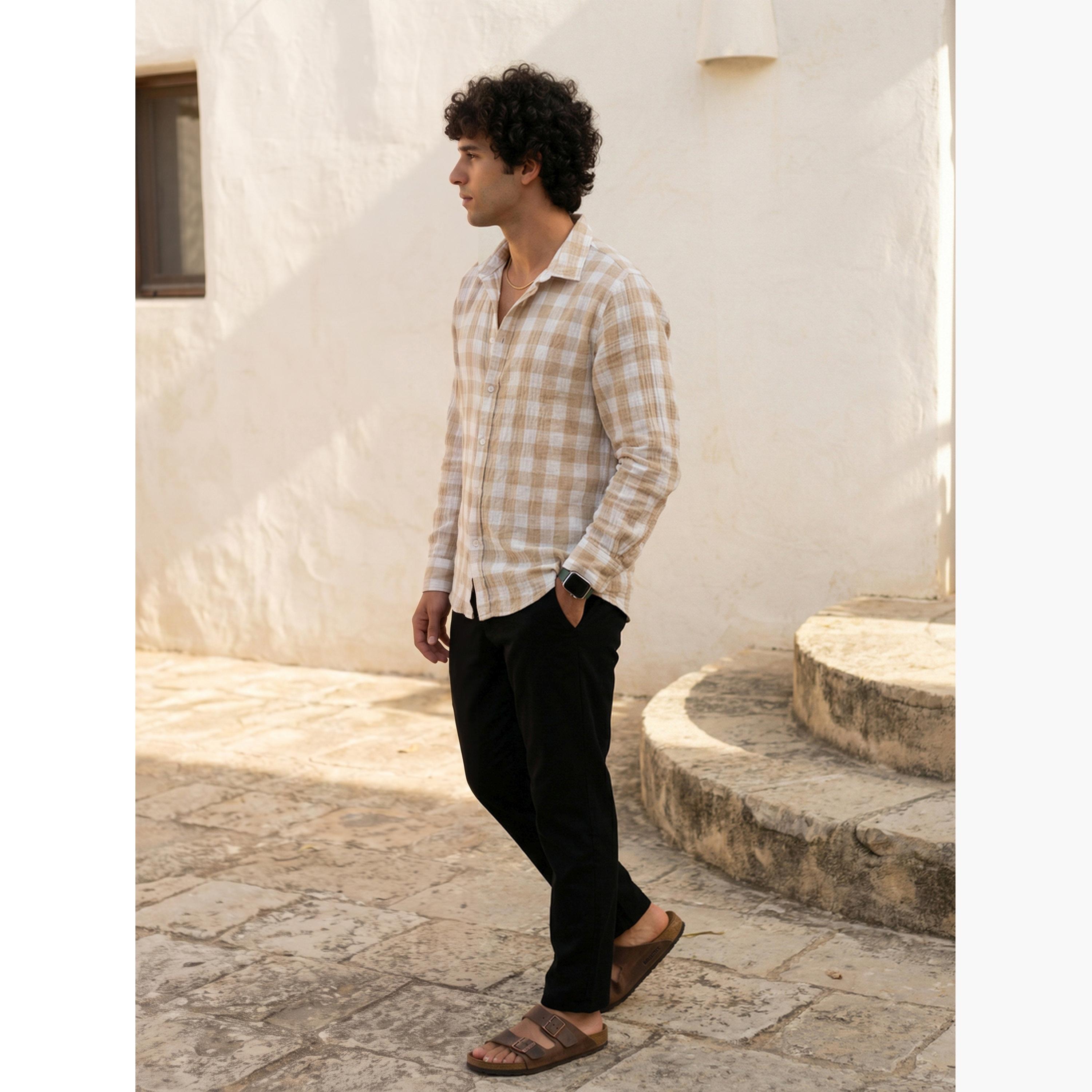 TRULOOM & X Styli Men Relaxed Checked Casual Shirt-men-clothing-shirts-image-2