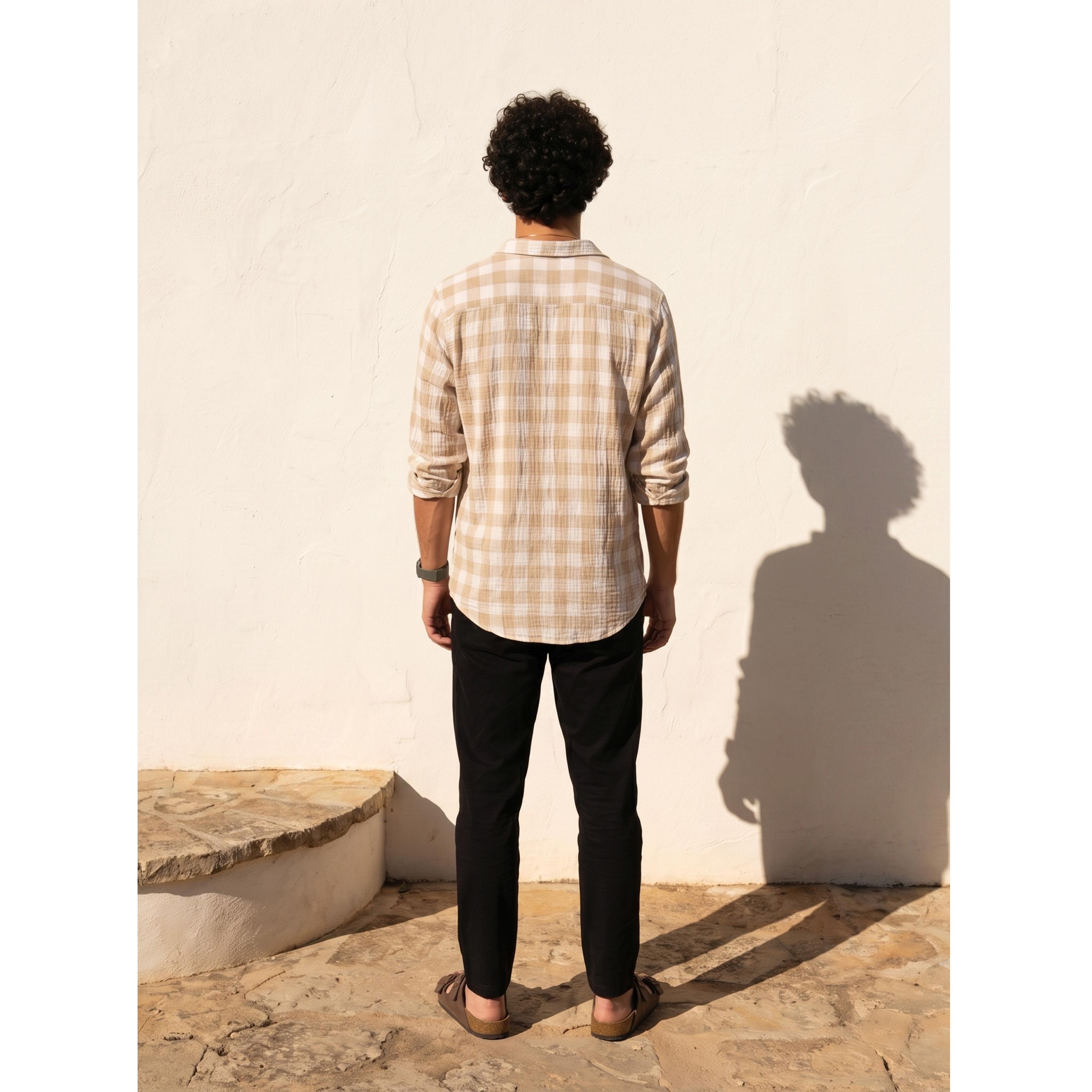 TRULOOM & X Styli Men Relaxed Checked Casual Shirt-men-clothing-shirts-image-3