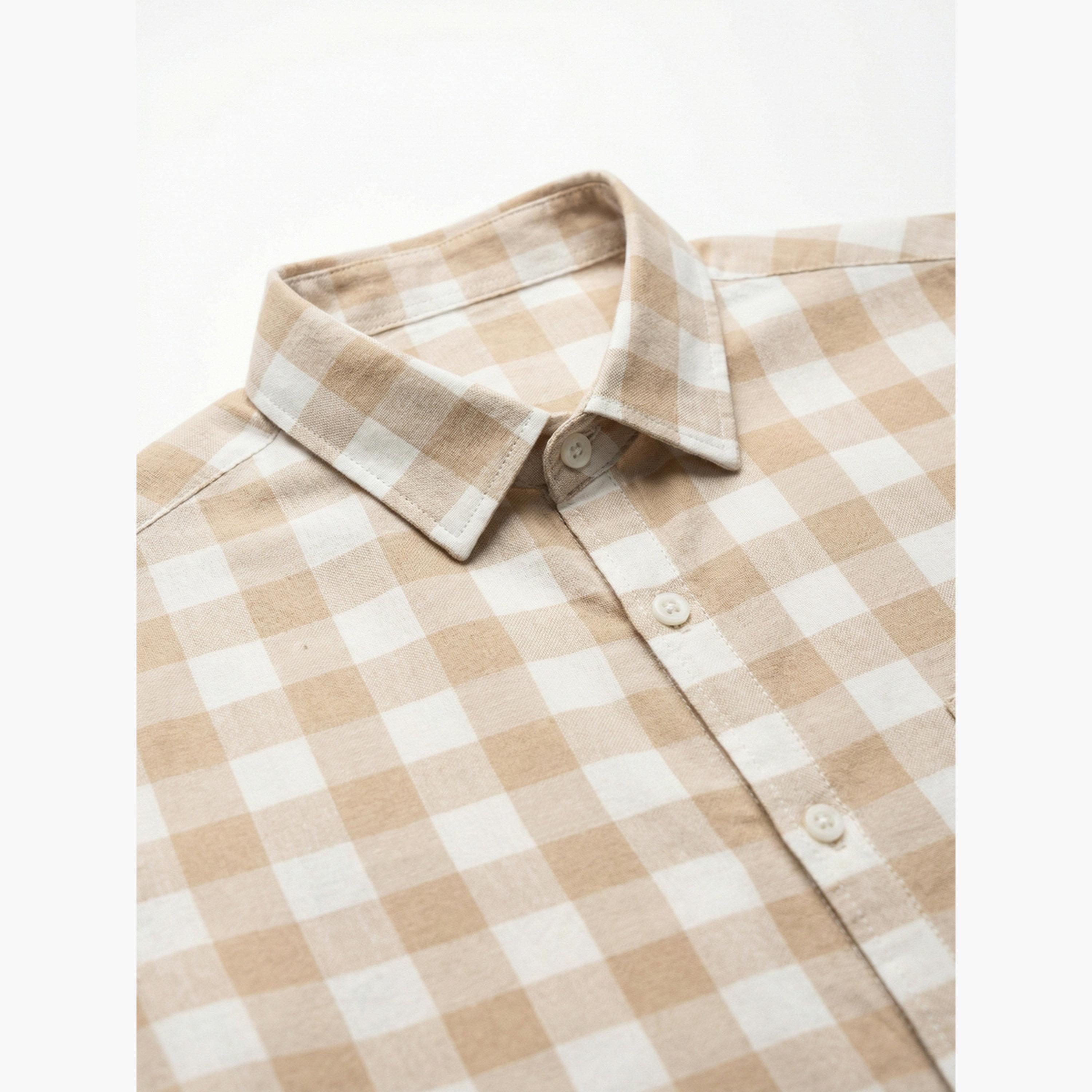 قميص كاجوال بنمط مربعات وقصة مريحة للرجال-men-clothing-shirts-image-5