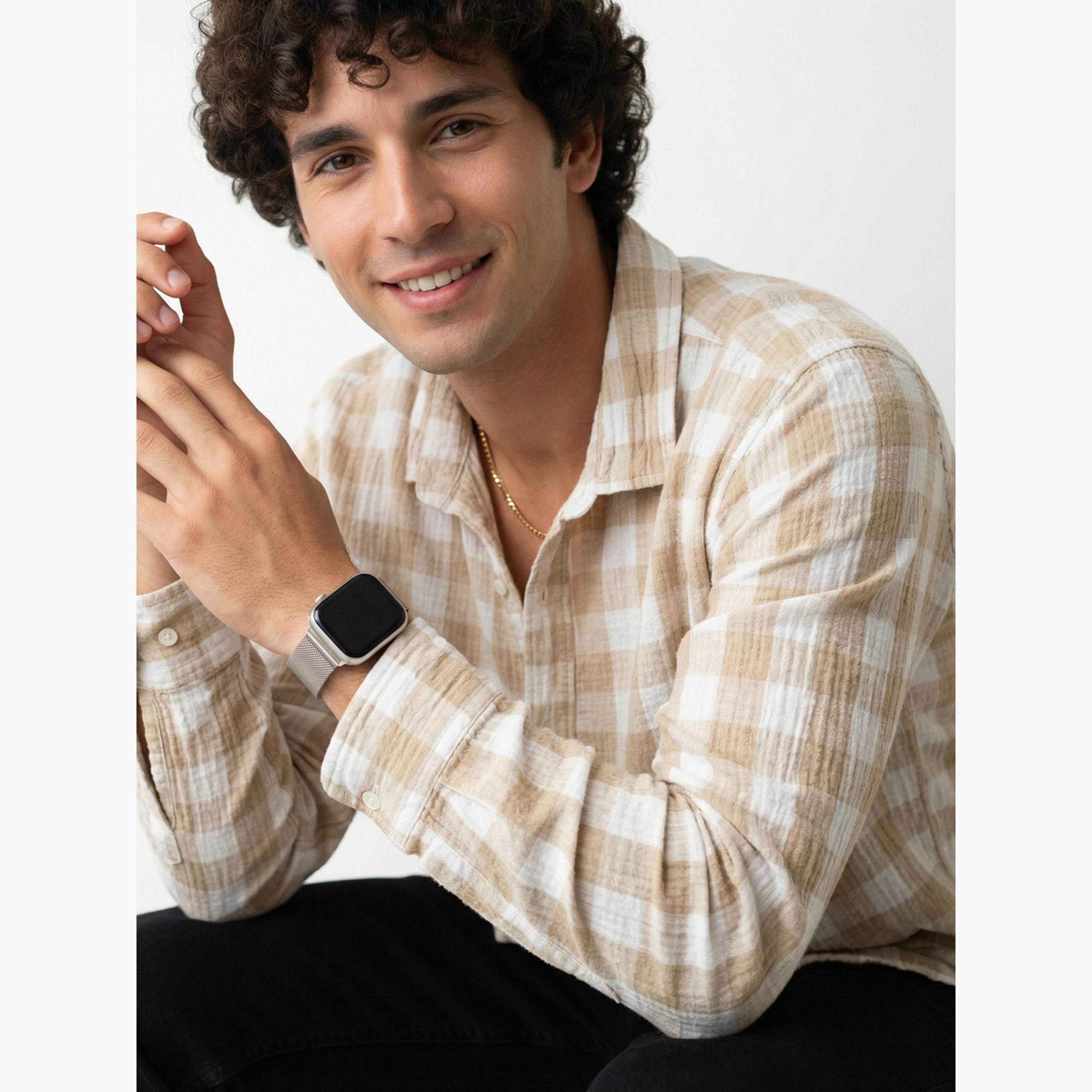 قميص كاجوال بنمط مربعات وقصة مريحة للرجال-men-clothing-shirts-image-6