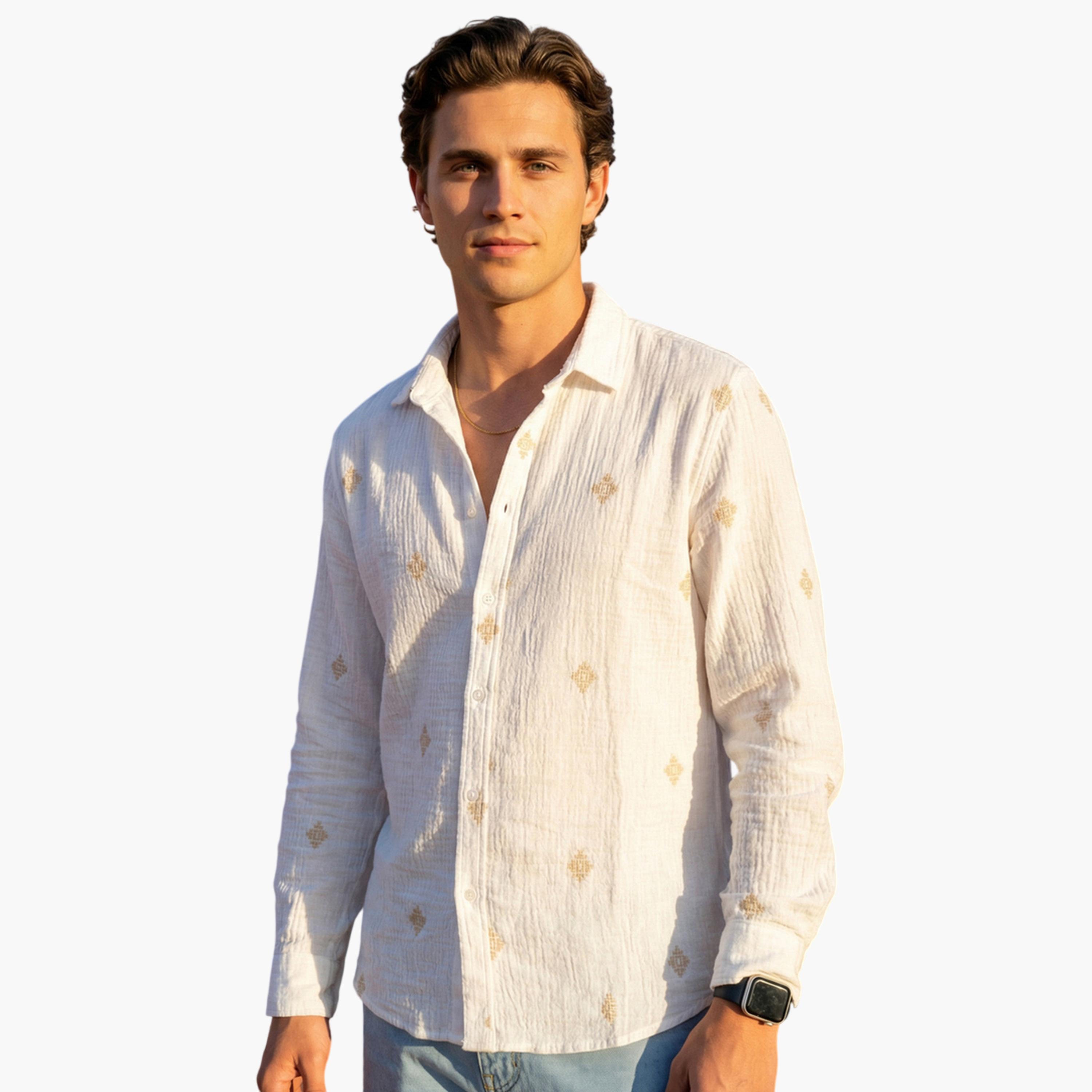 قميص كاجوال مطبوع بقصة مريحة للرجال-men-clothing-shirts-image-1