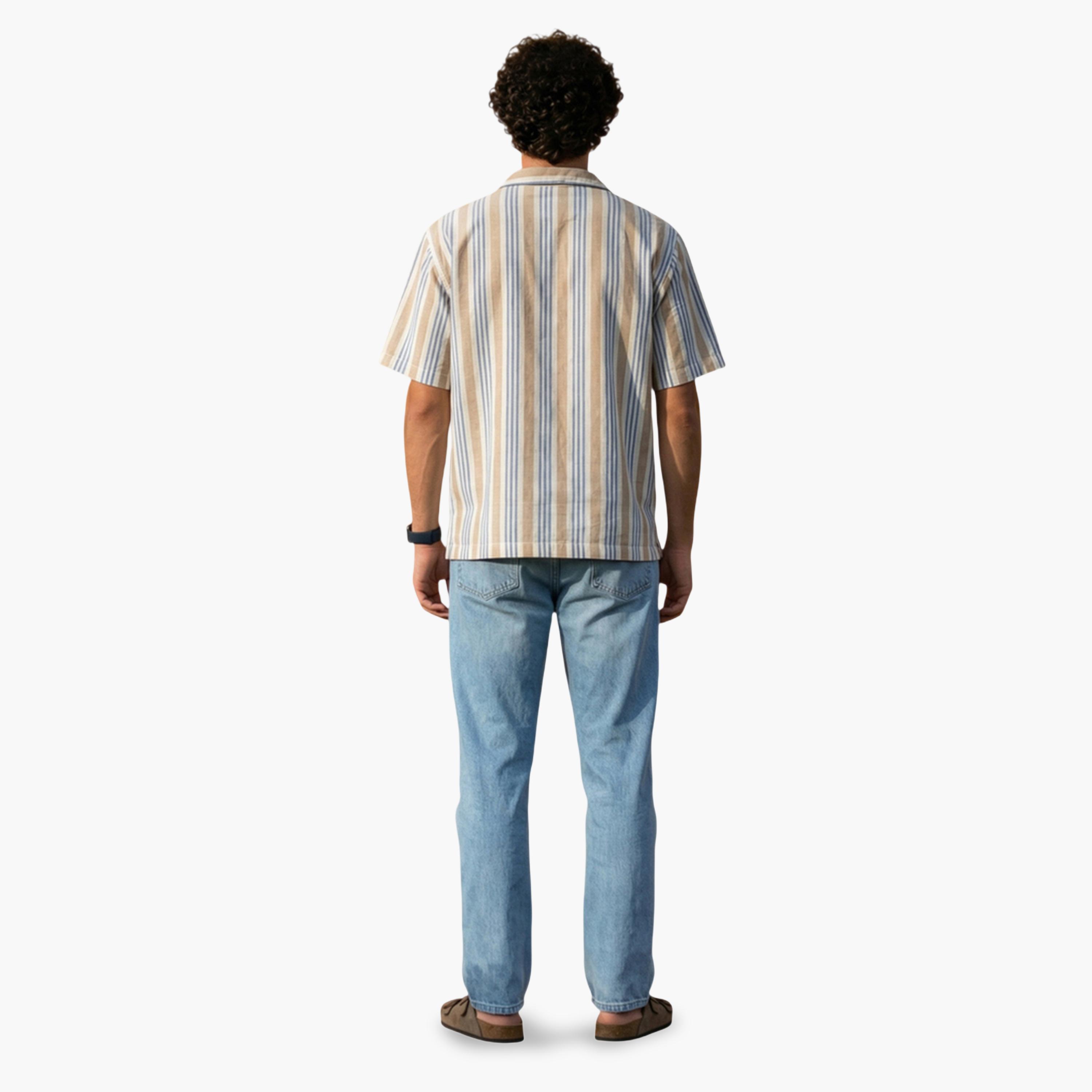 TRULOOM & X Styli Men Relaxed Striped Casual Shirt-men-clothing-shirts-image-4