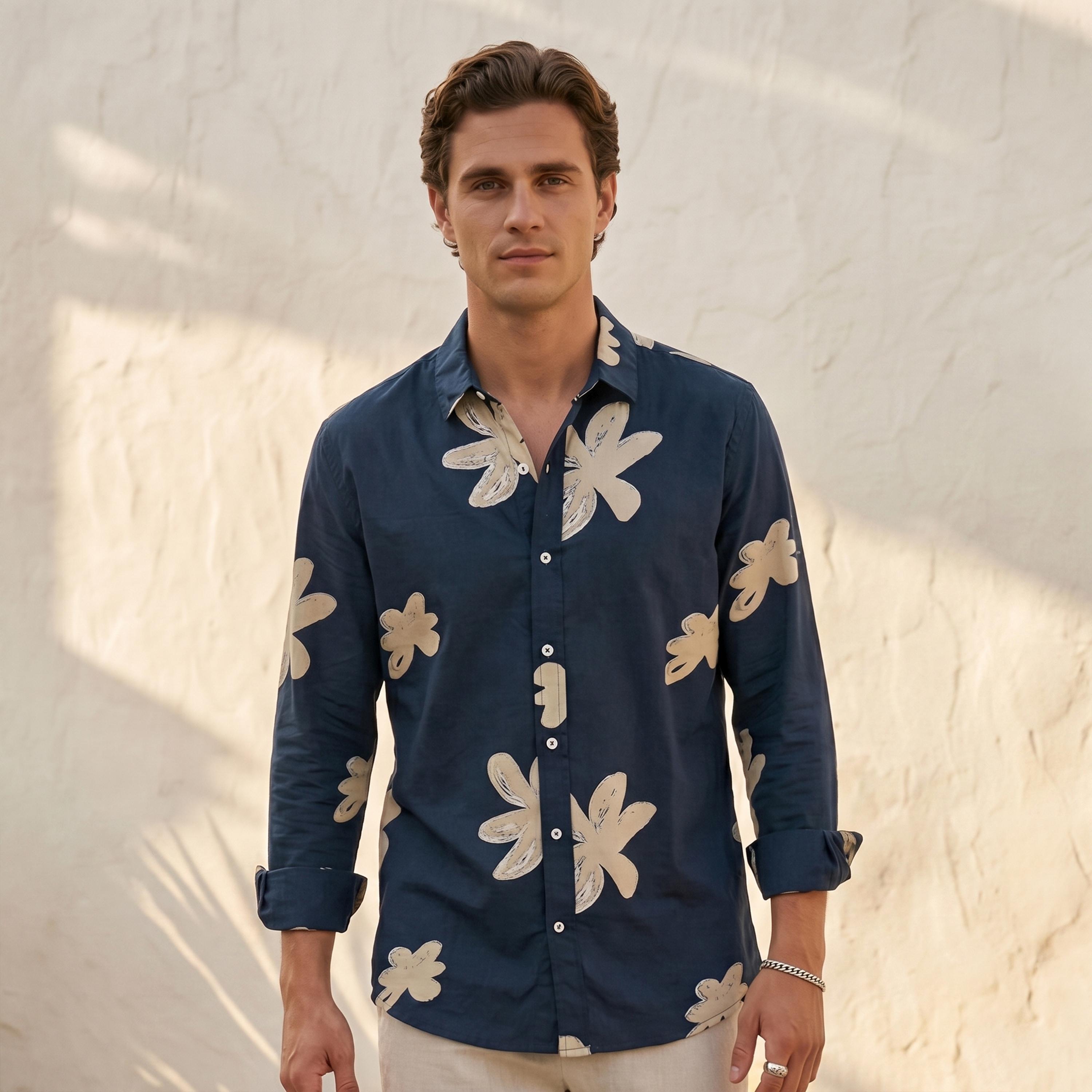 TRULOOM & X Styli Men Relaxed Floral Print Casual Shirt-men-clothing-shirts-image-1