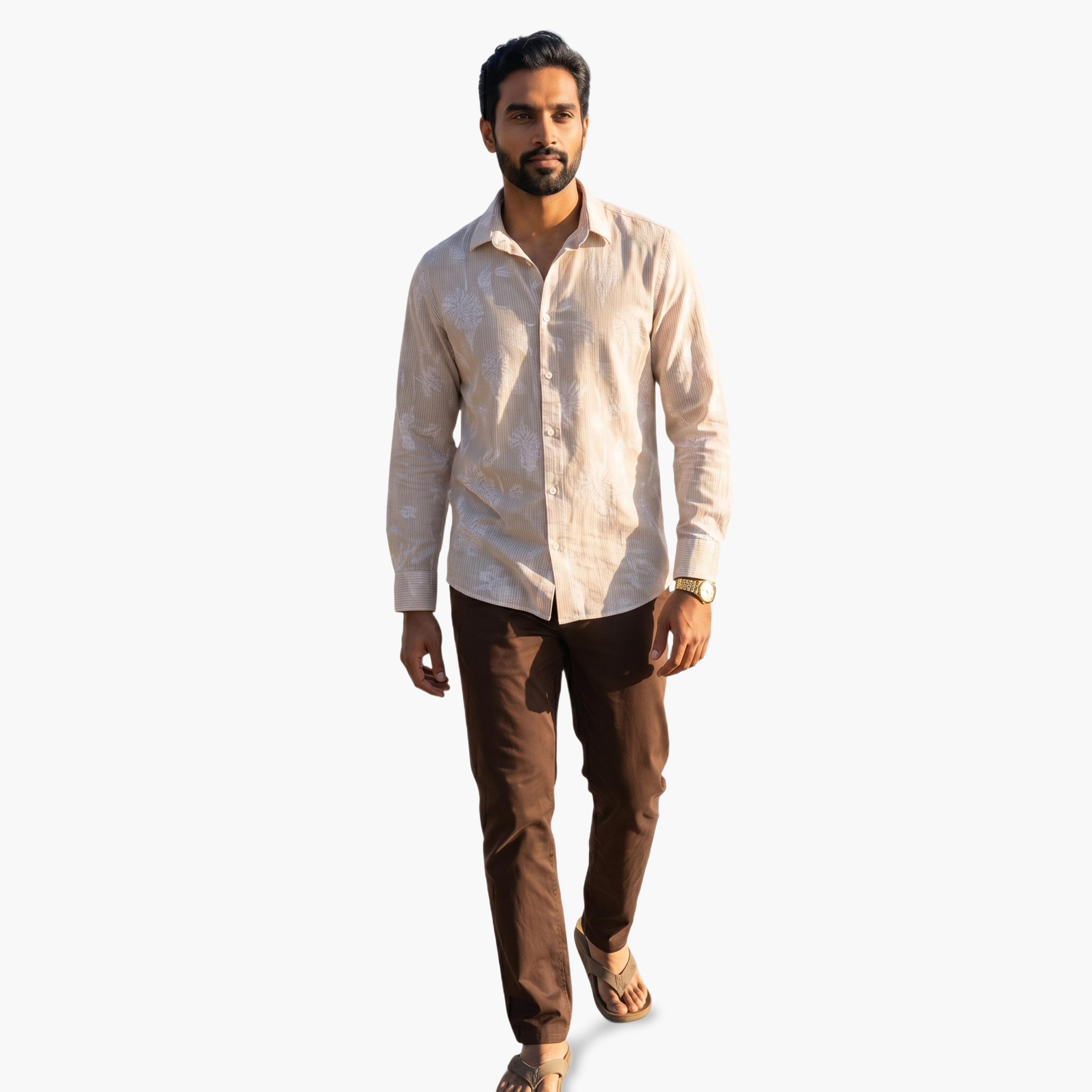 ترولوم & × ستايلي - قميص رجالي كاجوال مريح مطبوع عليه زهور-men-clothing-shirts-image-2