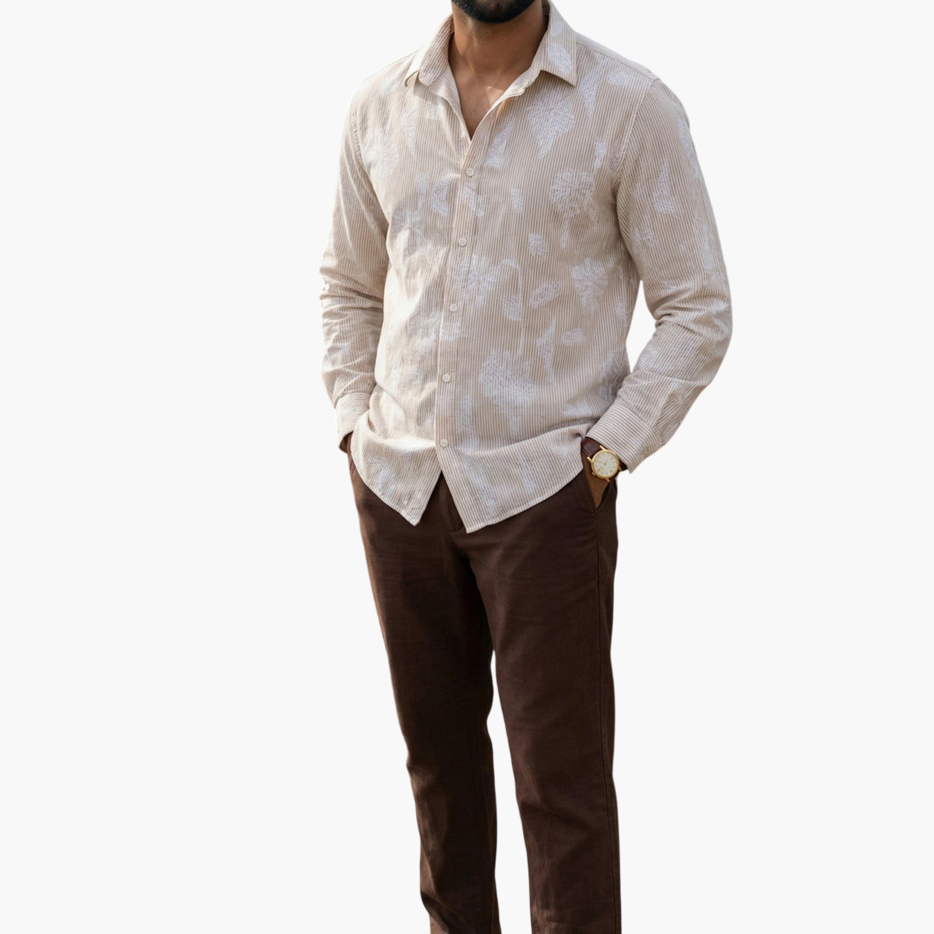 ترولوم & × ستايلي - قميص رجالي كاجوال مريح مطبوع عليه زهور-men-clothing-shirts-image-6