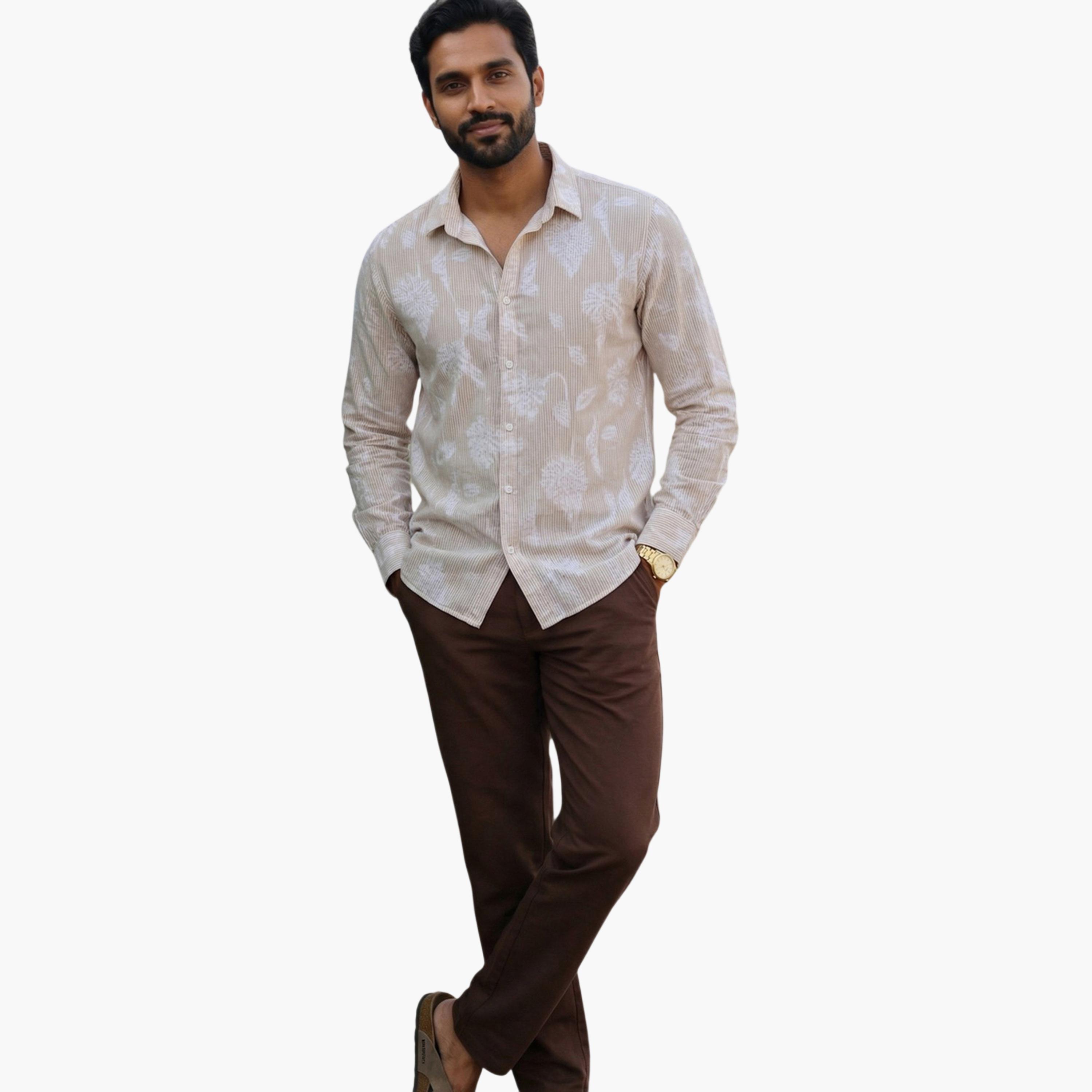 ترولوم & × ستايلي - قميص رجالي كاجوال مريح مطبوع عليه زهور-men-clothing-shirts-image-7