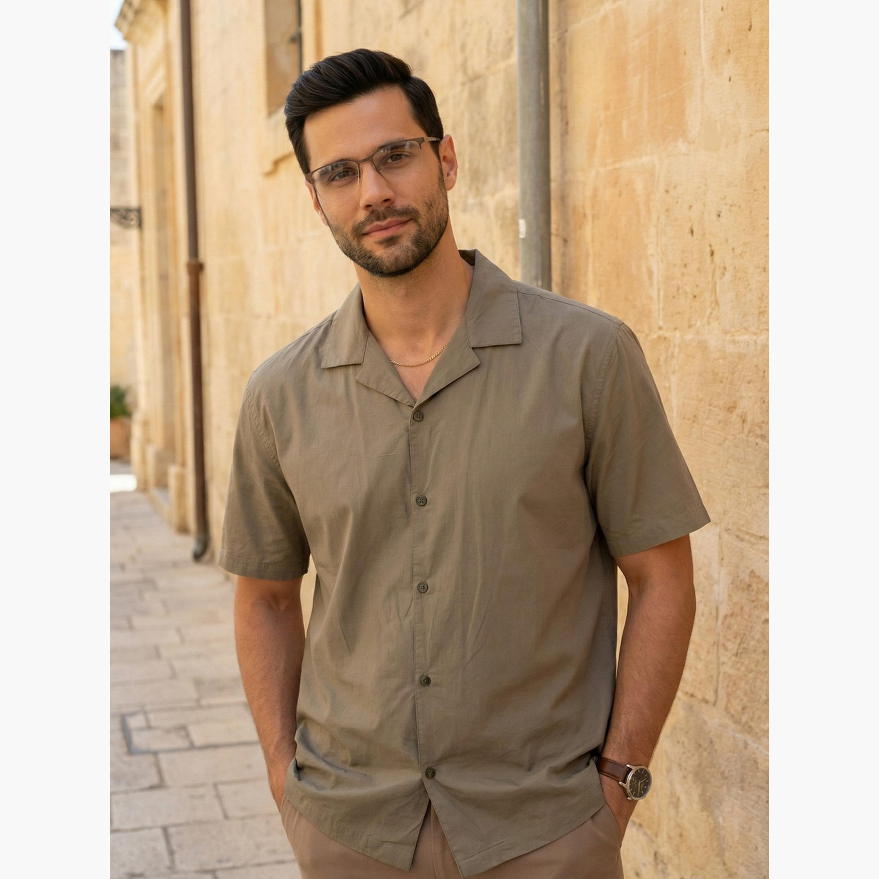 TRULOOM & X Styli Men Comfort Plain Casual Shirt-men-clothing-shirts-image-1
