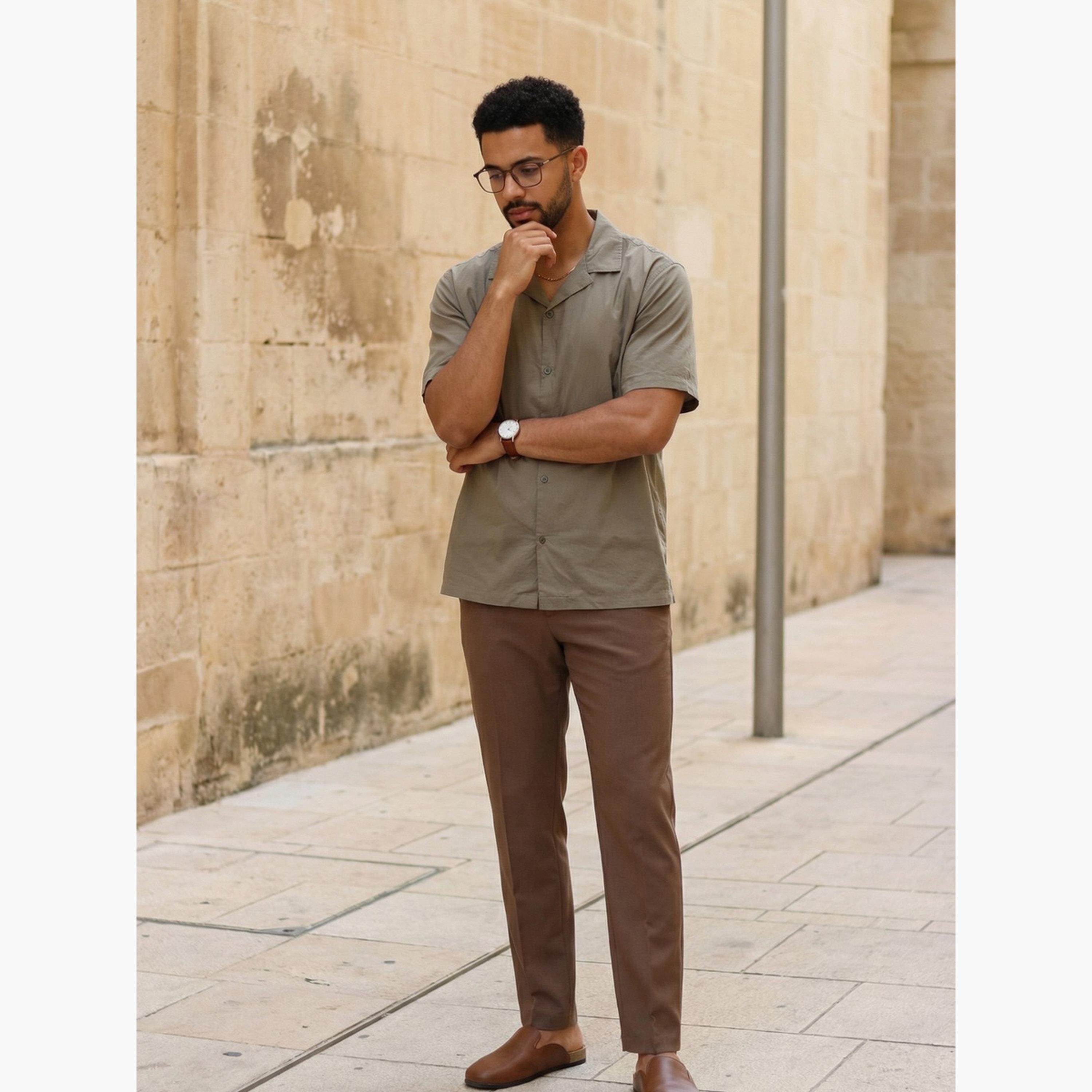 TRULOOM & X Styli Men Comfort Plain Casual Shirt-men-clothing-shirts-image-2