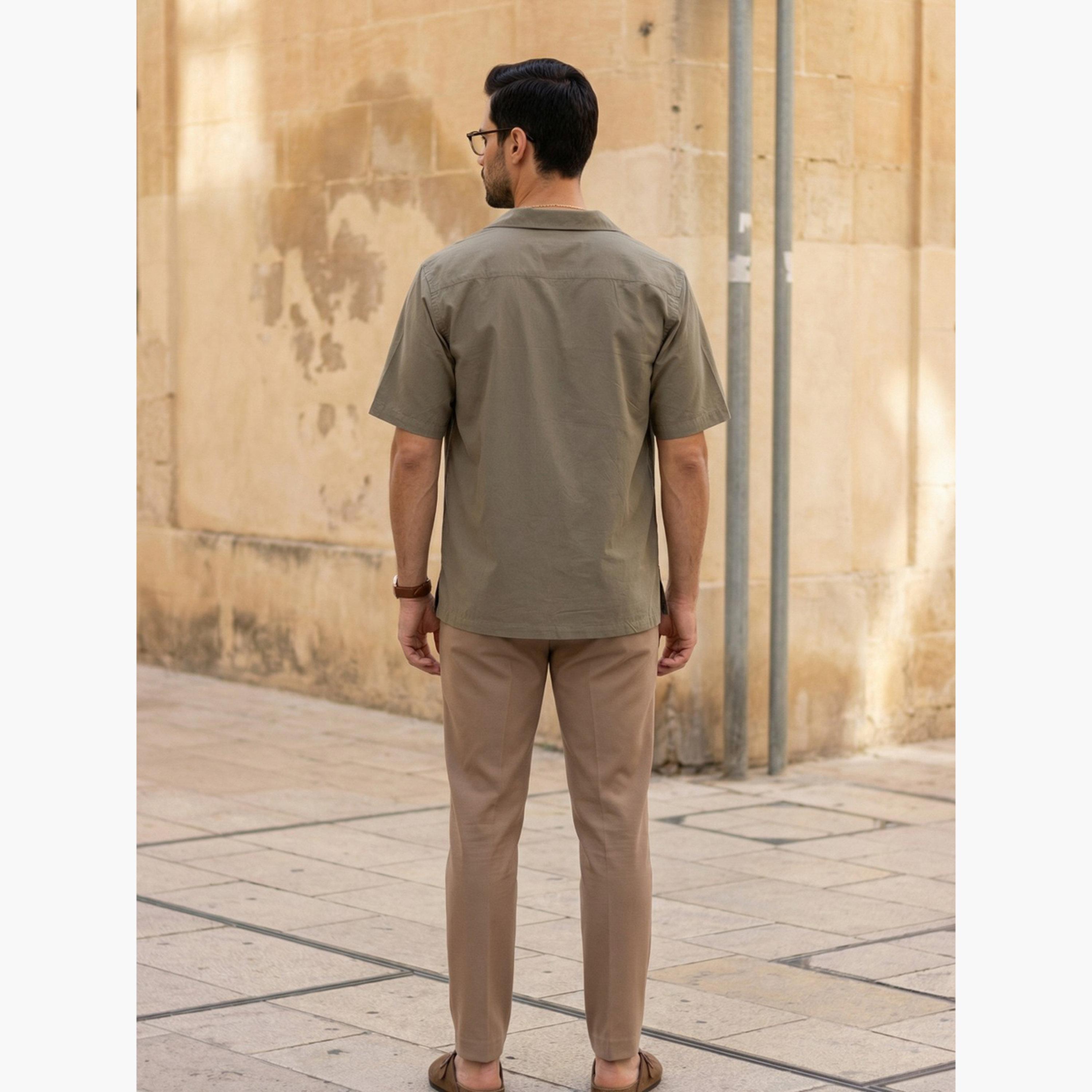 TRULOOM & X Styli Men Comfort Plain Casual Shirt-men-clothing-shirts-image-3