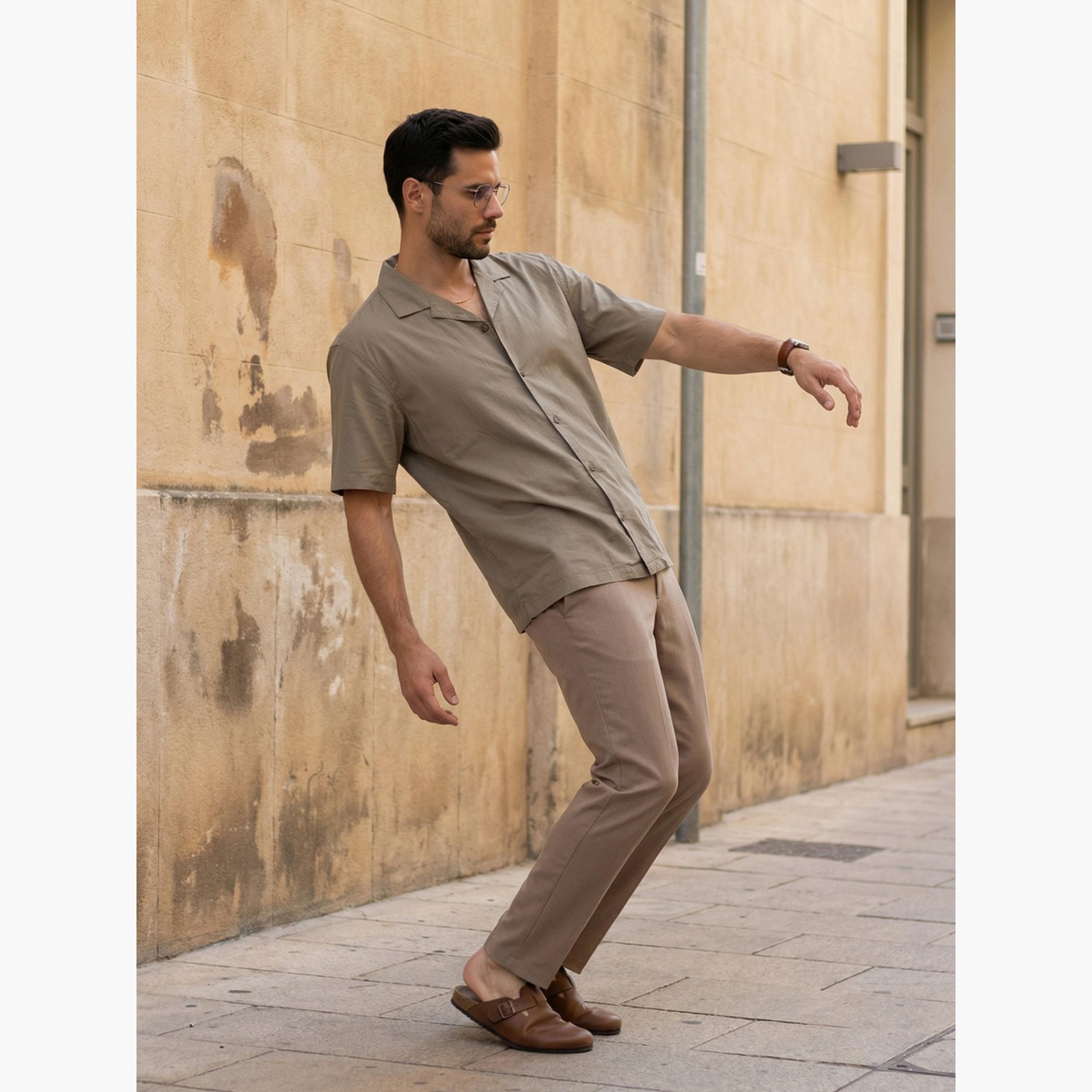 TRULOOM & X Styli Men Comfort Plain Casual Shirt-men-clothing-shirts-image-4