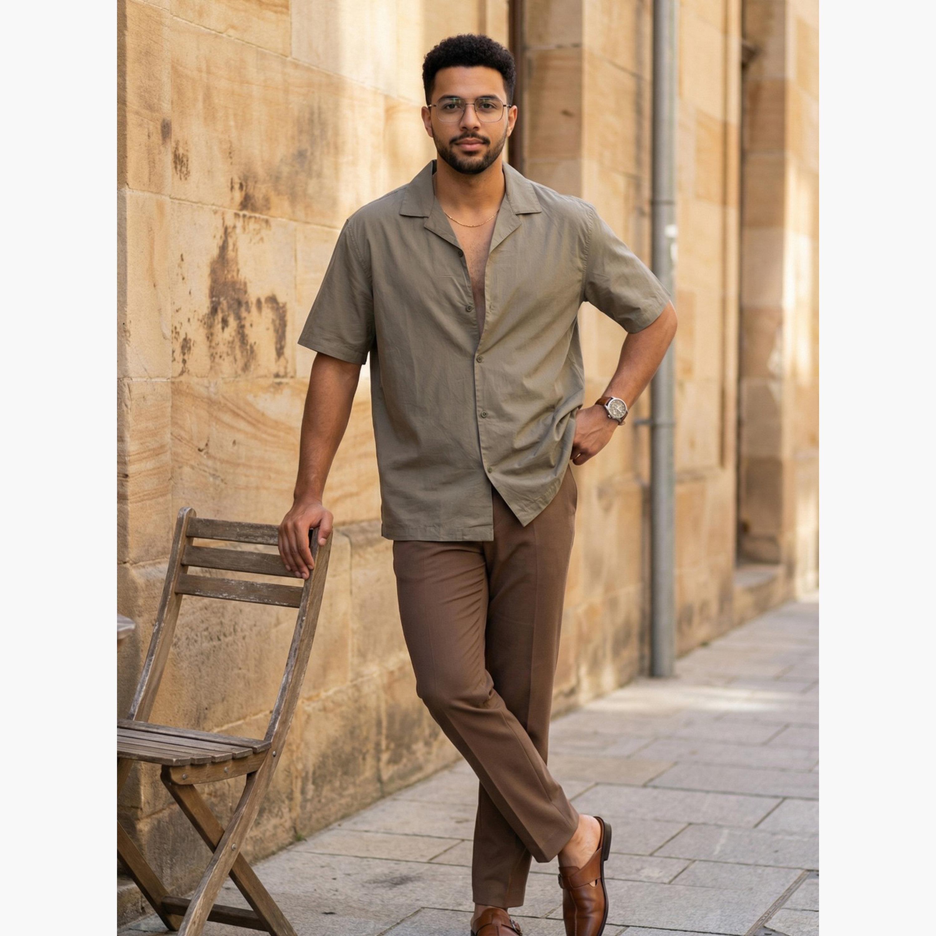 TRULOOM & X Styli Men Comfort Plain Casual Shirt-men-clothing-shirts-image-5