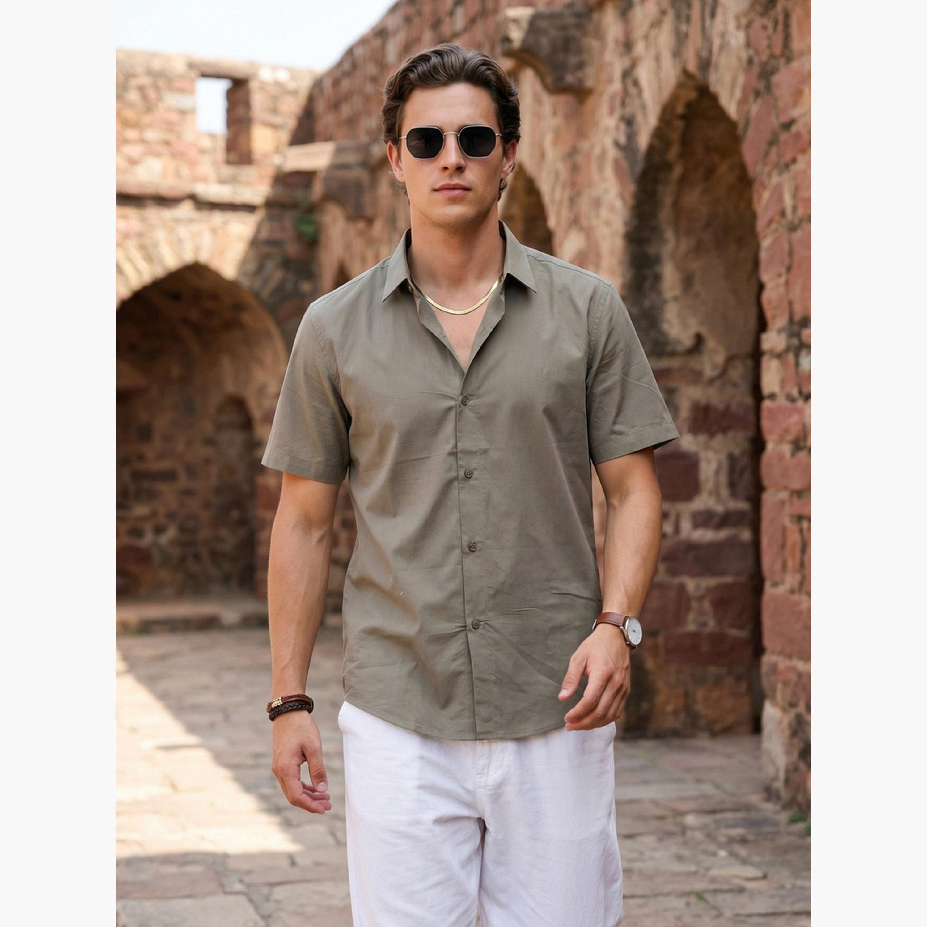 TRULOOM & X Styli Men Comfort Plain Casual Shirt-men-clothing-shirts-image-1