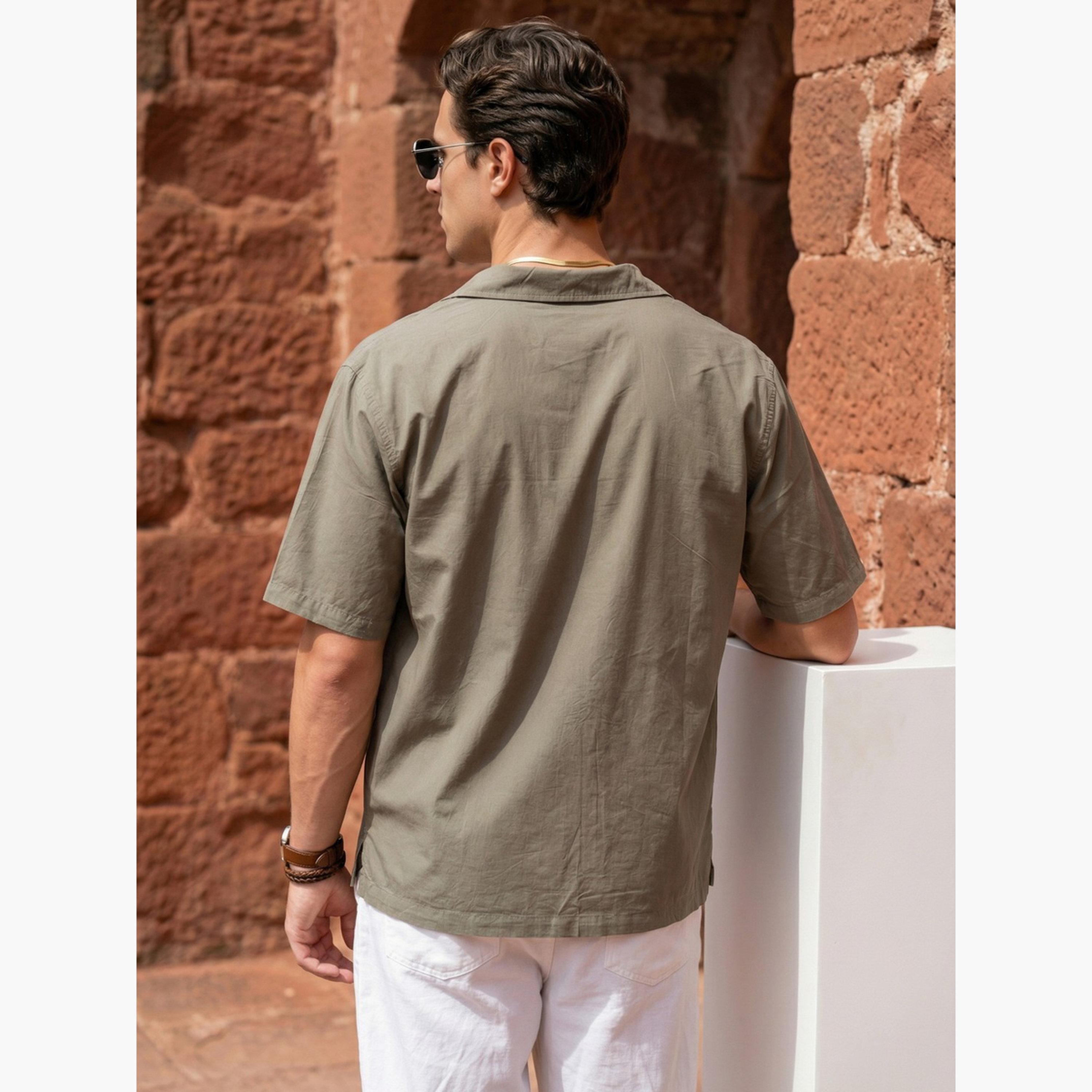 TRULOOM & X Styli Men Comfort Plain Casual Shirt-men-clothing-shirts-image-2