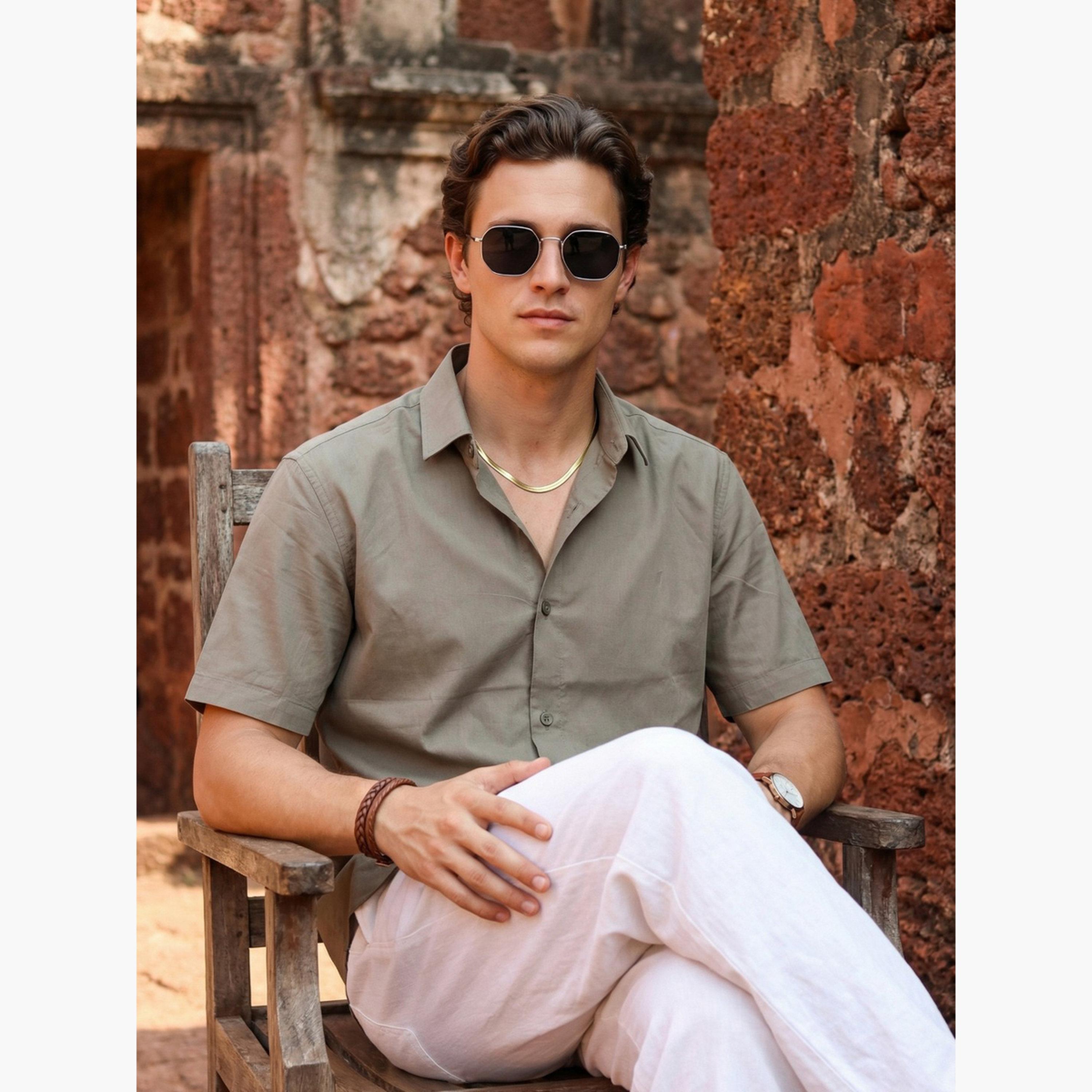 TRULOOM & X Styli Men Comfort Plain Casual Shirt-men-clothing-shirts-image-4