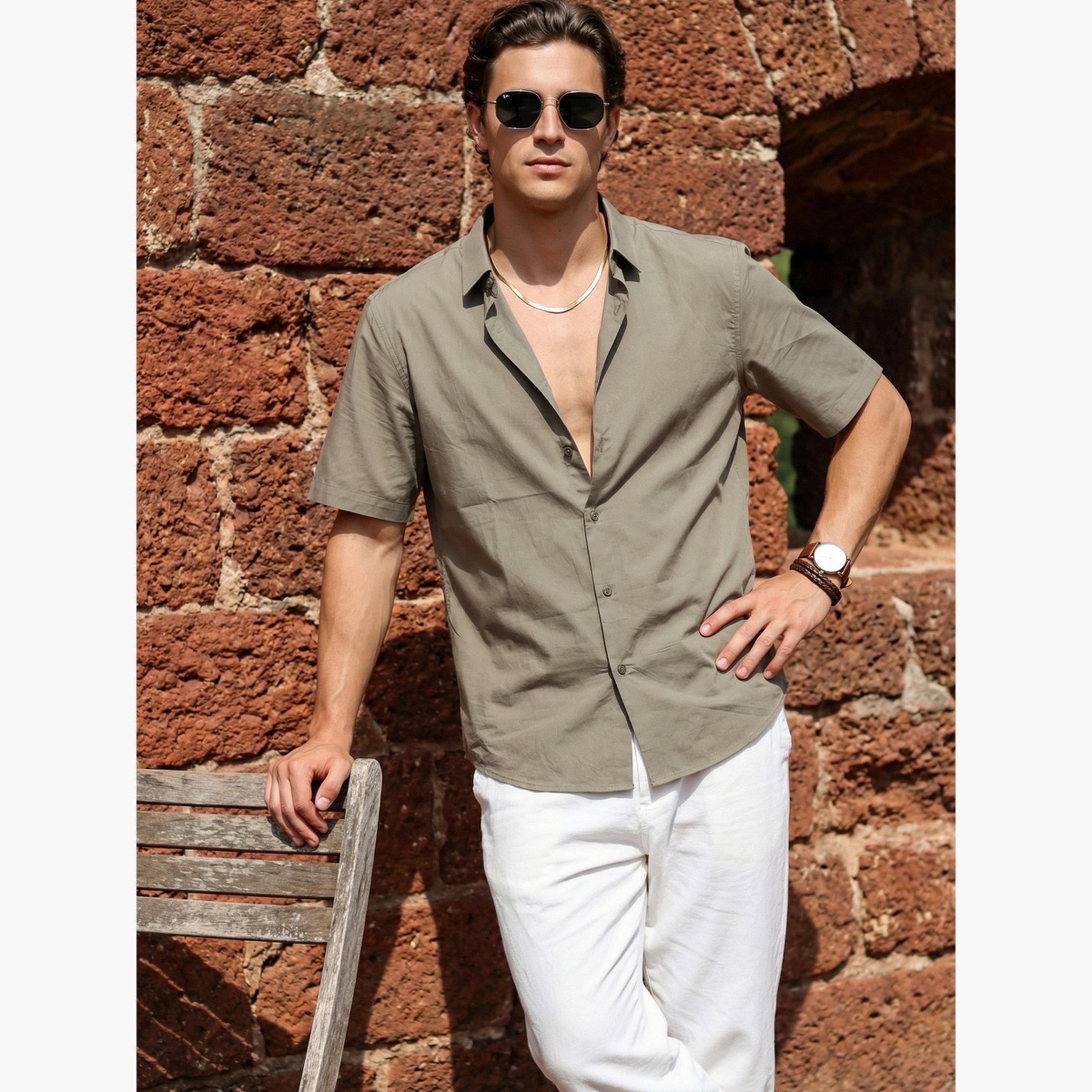 TRULOOM & X Styli Men Comfort Plain Casual Shirt-men-clothing-shirts-image-5