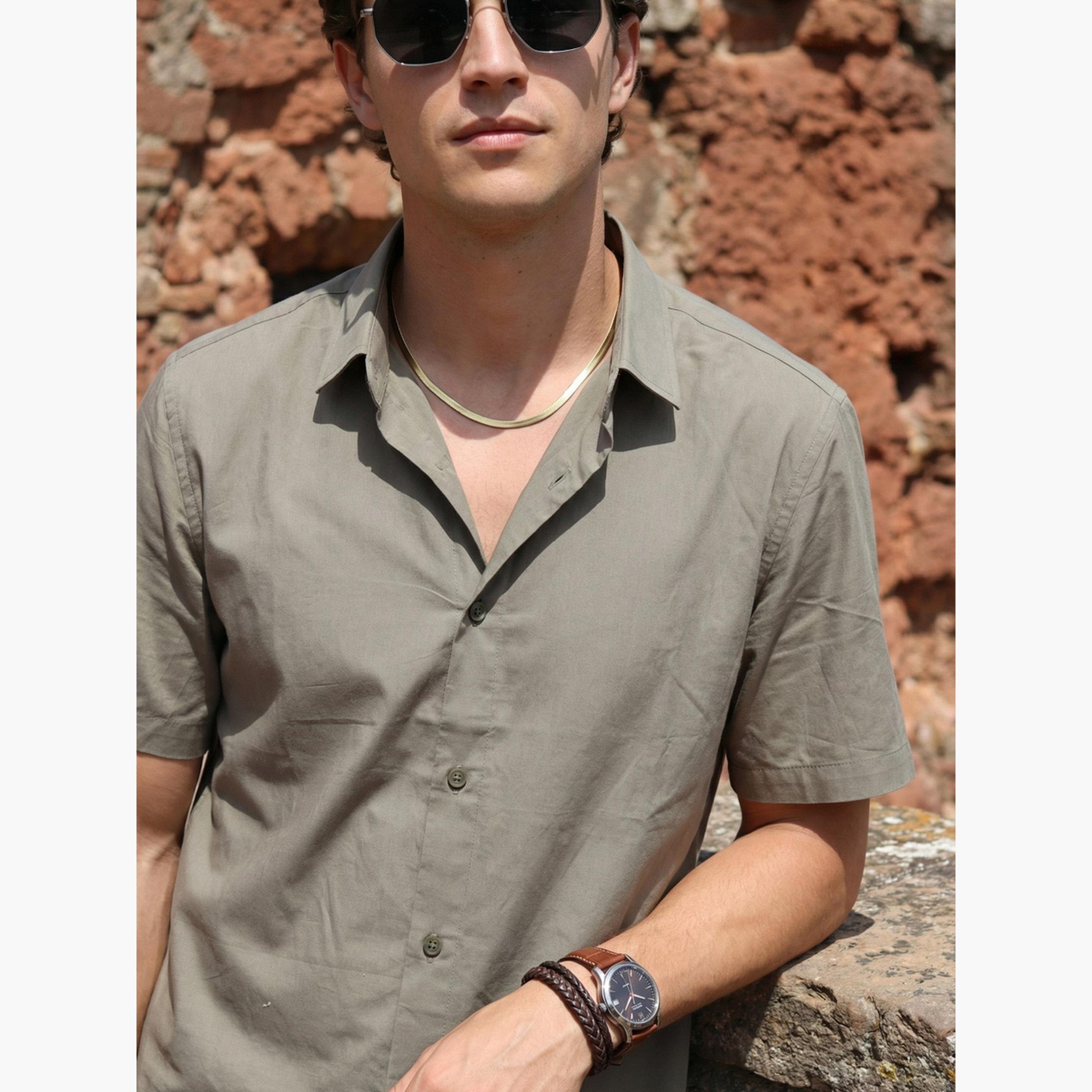 TRULOOM & X Styli Men Comfort Plain Casual Shirt-men-clothing-shirts-image-7