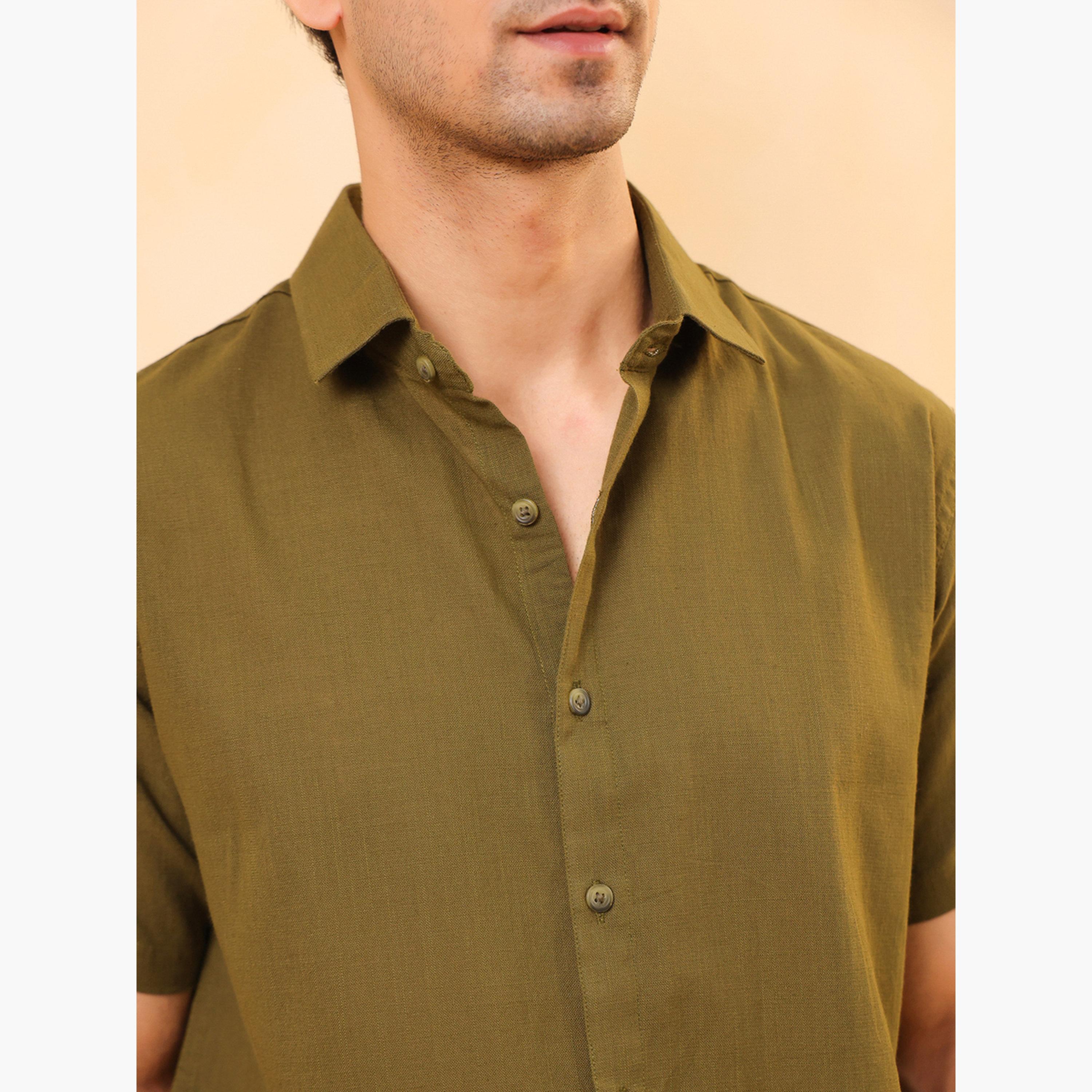 قميص قطن بقصة عادية للرجال-men-clothing-shirts-image-6