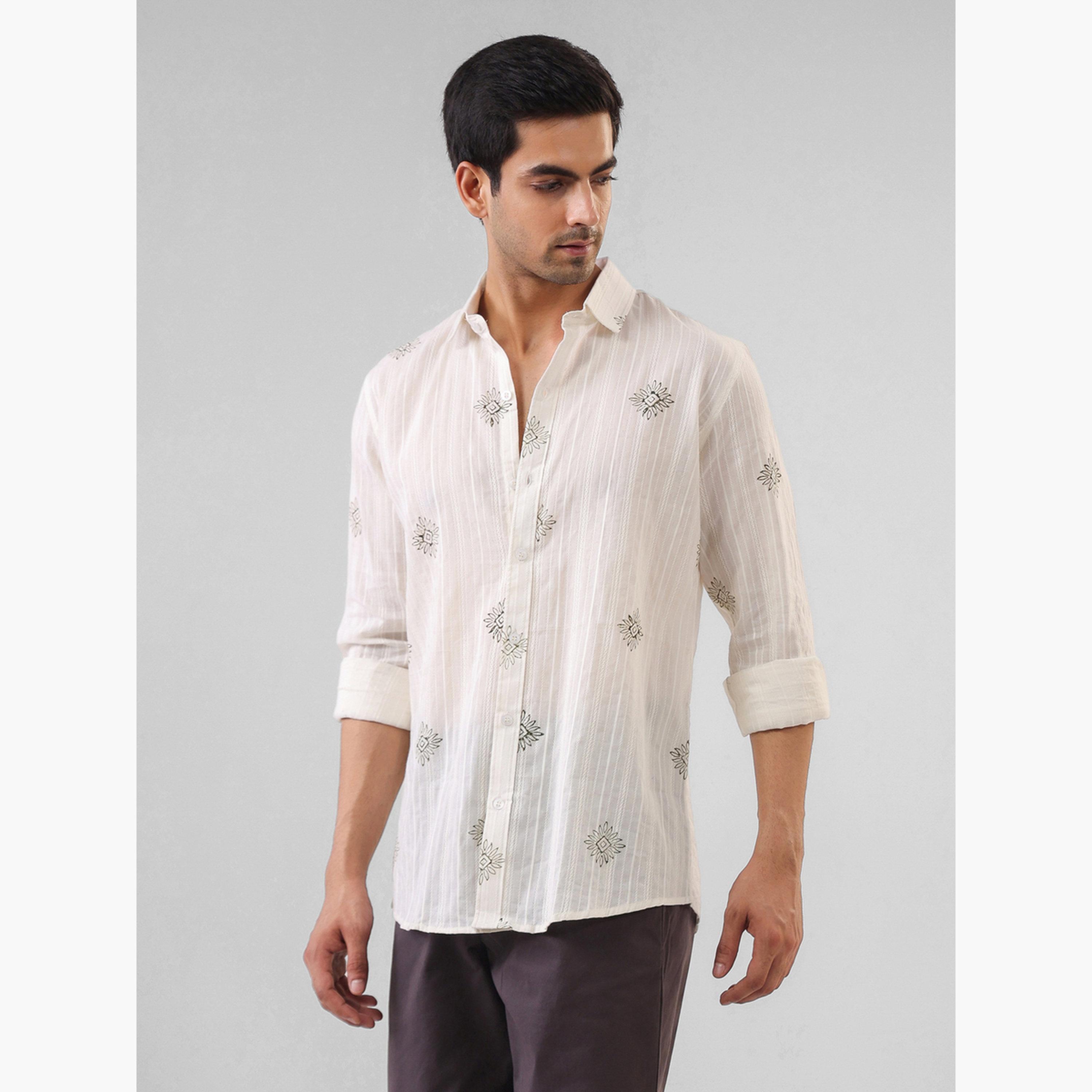 TRULOOM & X Styli Men Relaxed Printed Cotton Shirt-men-clothing-shirts-image-4
