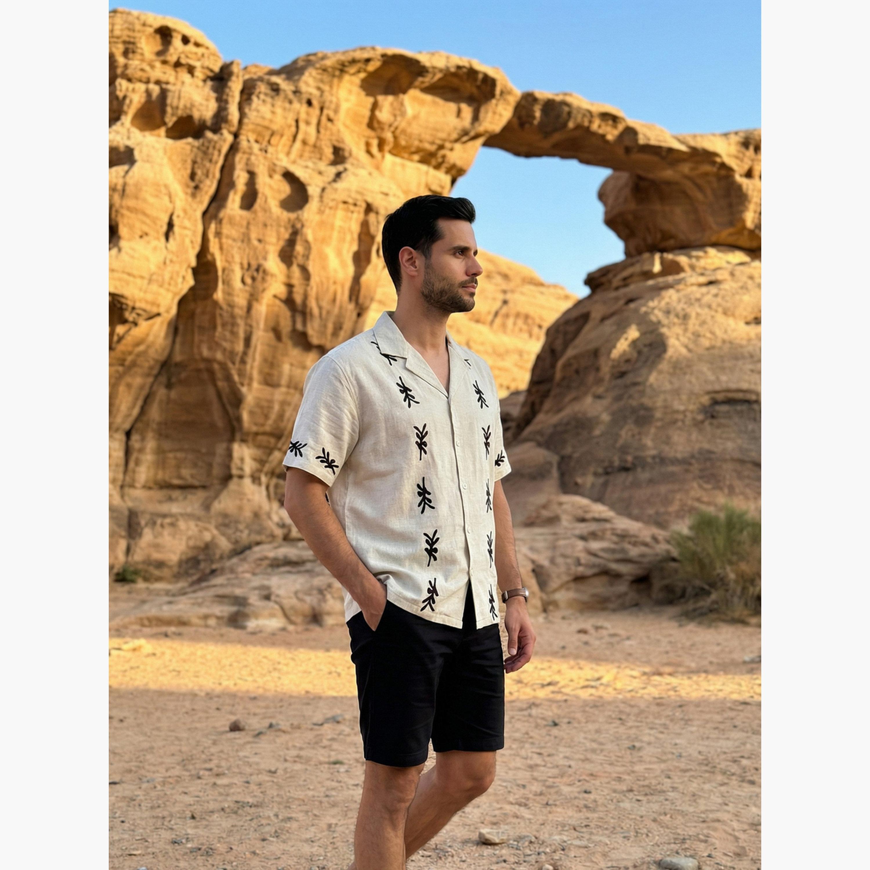 قميص كاجوال مطبوع بقصة مريحة للرجال-men-clothing-shirts-image-2