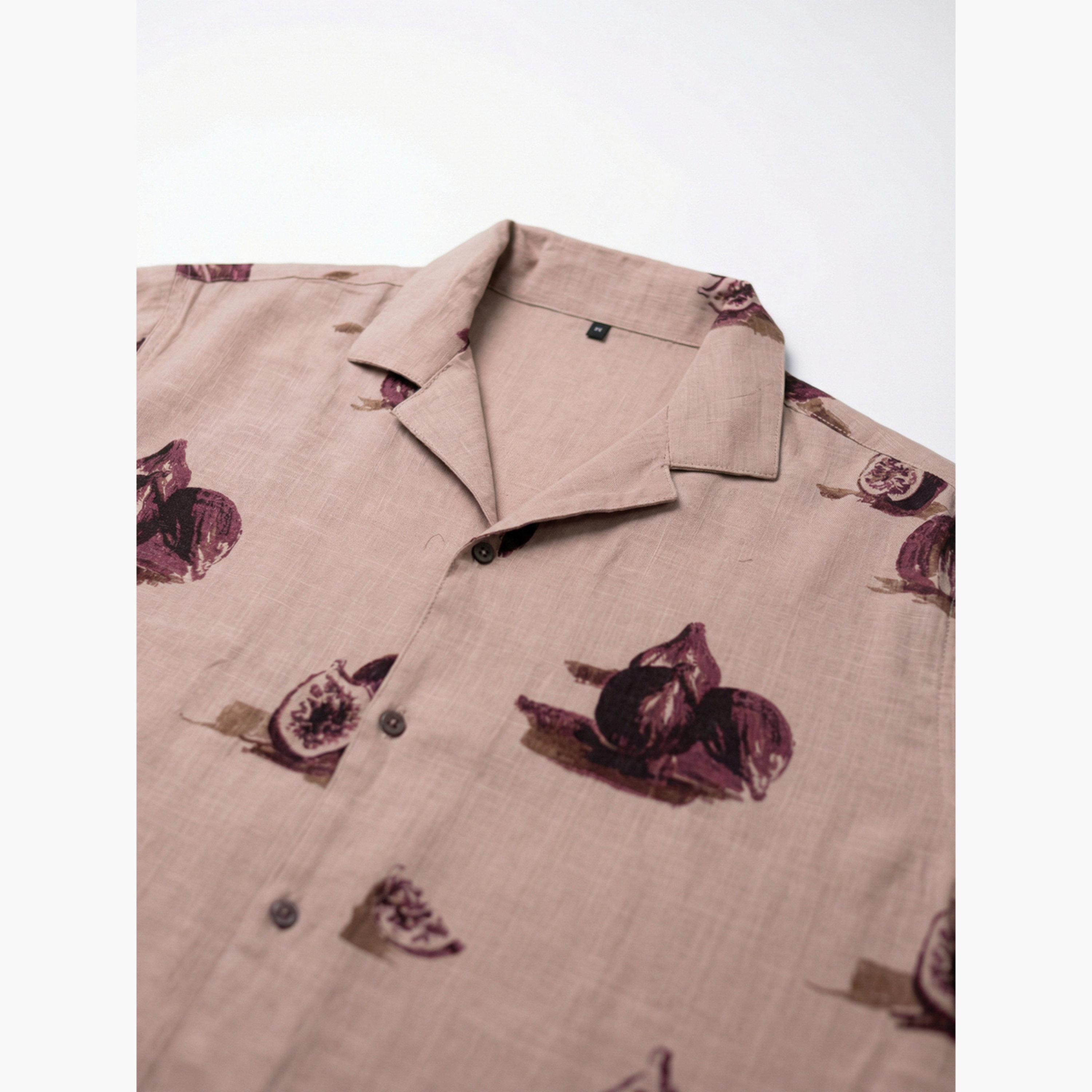 قميص بقصة مريحة وياقة ريزورت وطبعة تين بالكامل للرجال-men-clothing-shirts-image-5