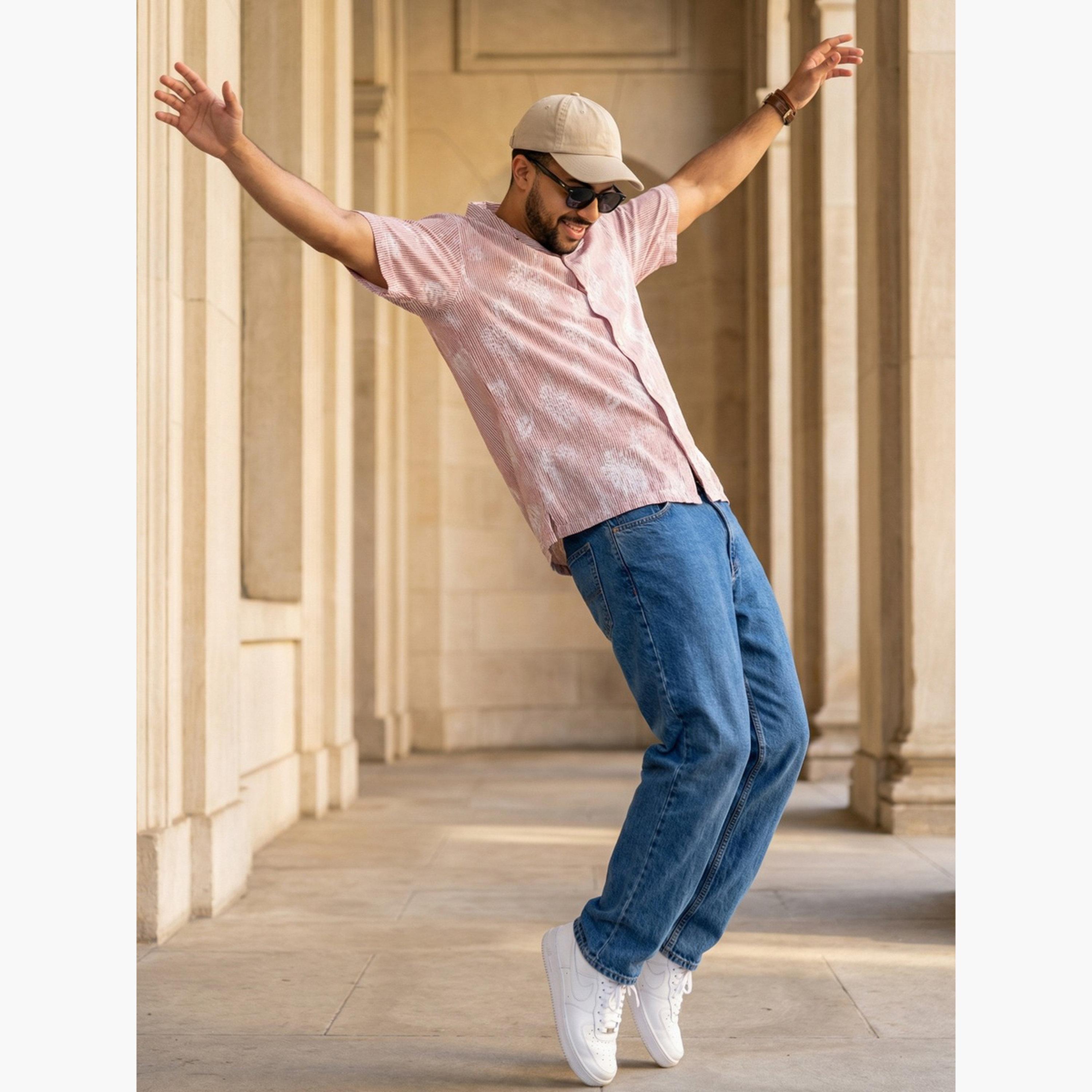 ترولوم & × ستايلي - قميص رجالي كاجوال مريح مطبوع عليه زهور-men-clothing-shirts-image-3