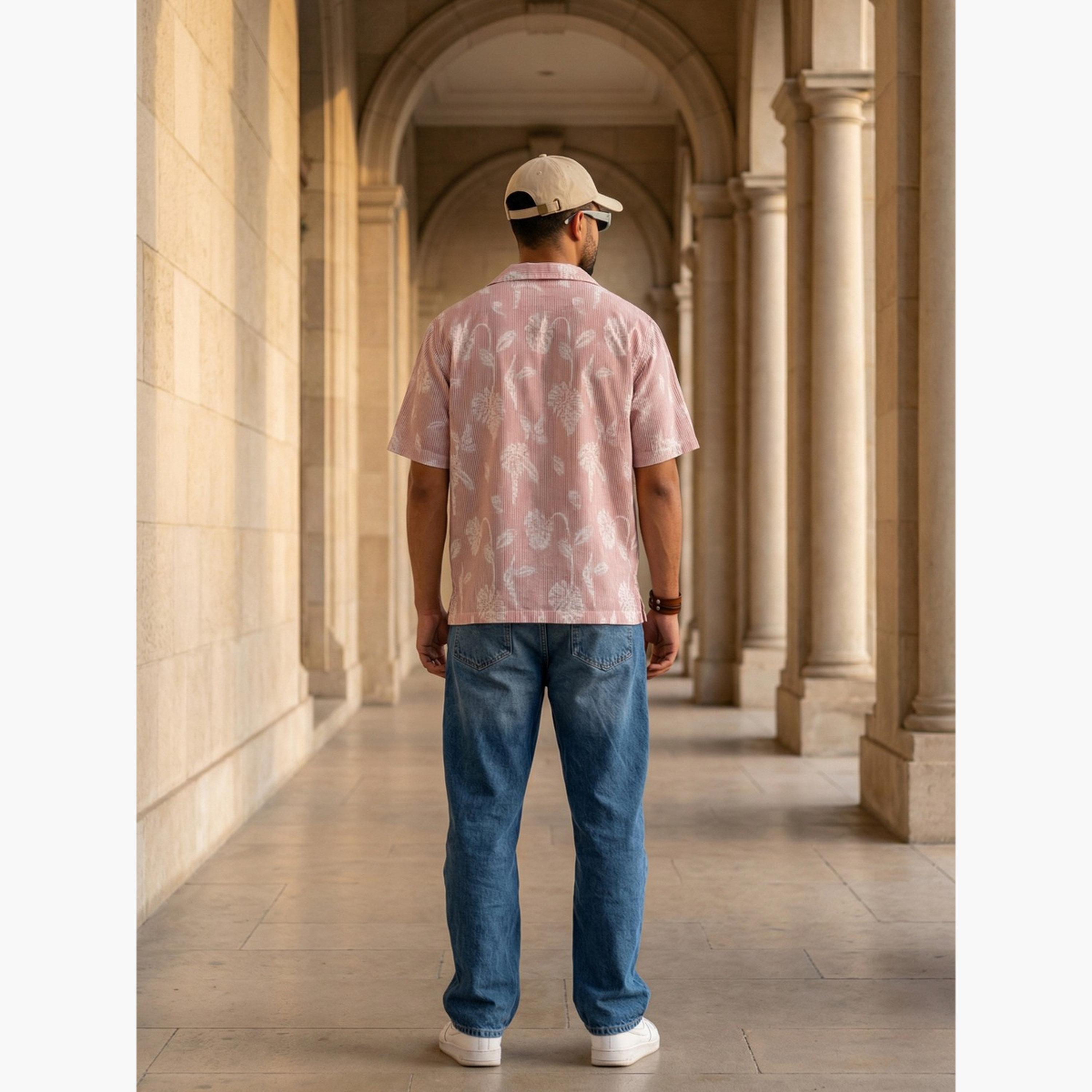 ترولوم & × ستايلي - قميص رجالي كاجوال مريح مطبوع عليه زهور-men-clothing-shirts-image-4