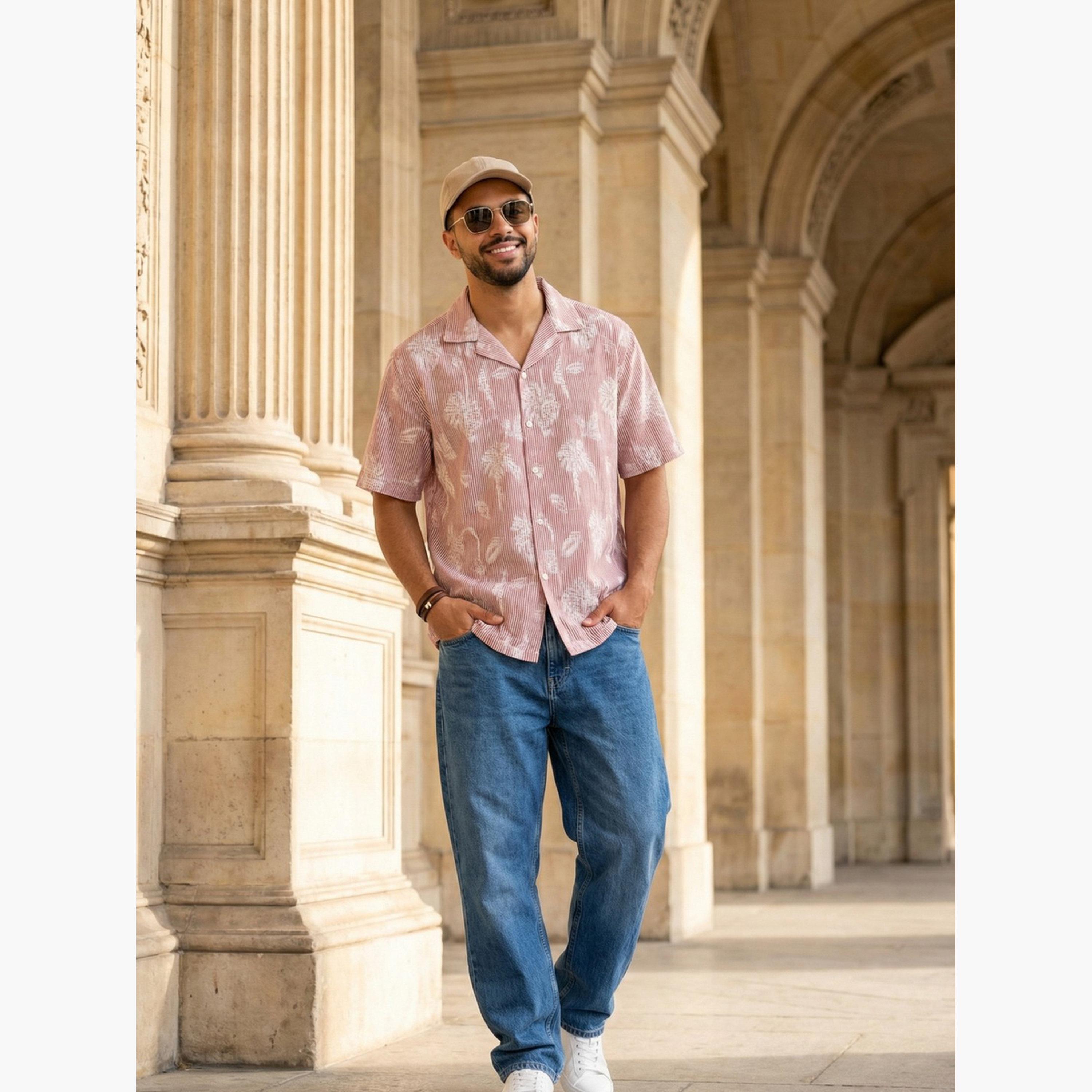 ترولوم & × ستايلي - قميص رجالي كاجوال مريح مطبوع عليه زهور-men-clothing-shirts-image-7