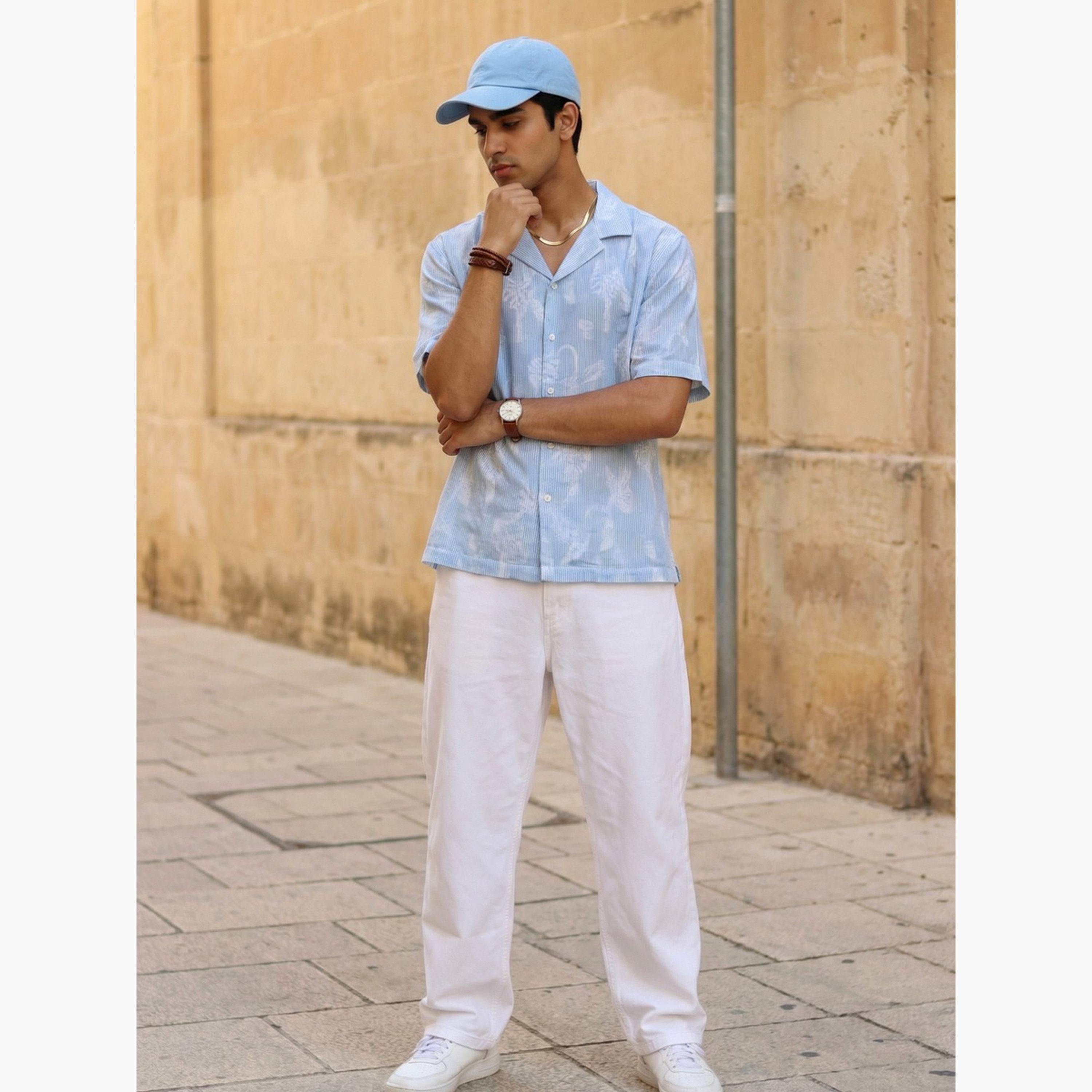ترولوم & × ستايلي - قميص رجالي كاجوال مريح مطبوع عليه زهور-men-clothing-shirts-image-2