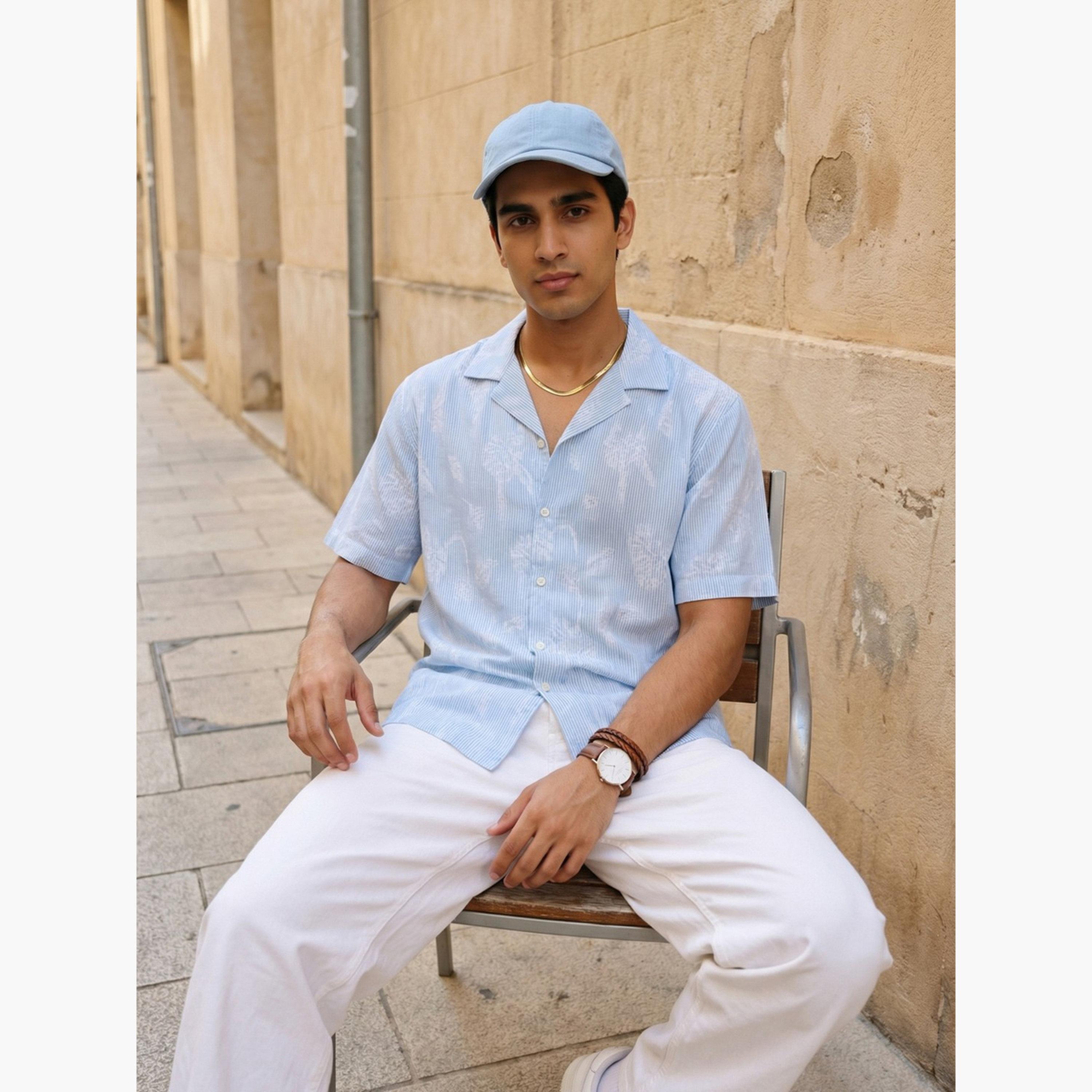 ترولوم & × ستايلي - قميص رجالي كاجوال مريح مطبوع عليه زهور-men-clothing-shirts-image-5