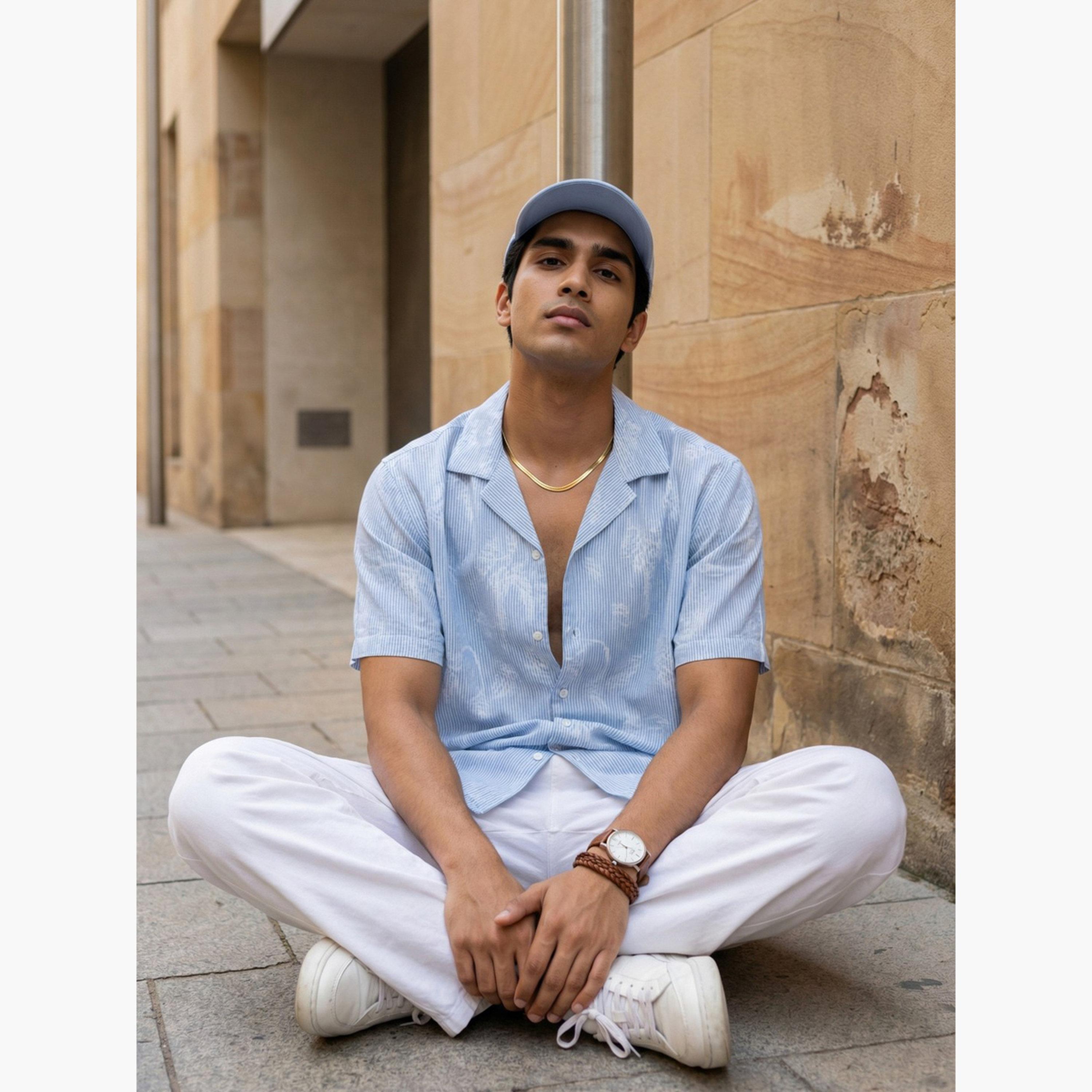 ترولوم & × ستايلي - قميص رجالي كاجوال مريح مطبوع عليه زهور-men-clothing-shirts-image-6