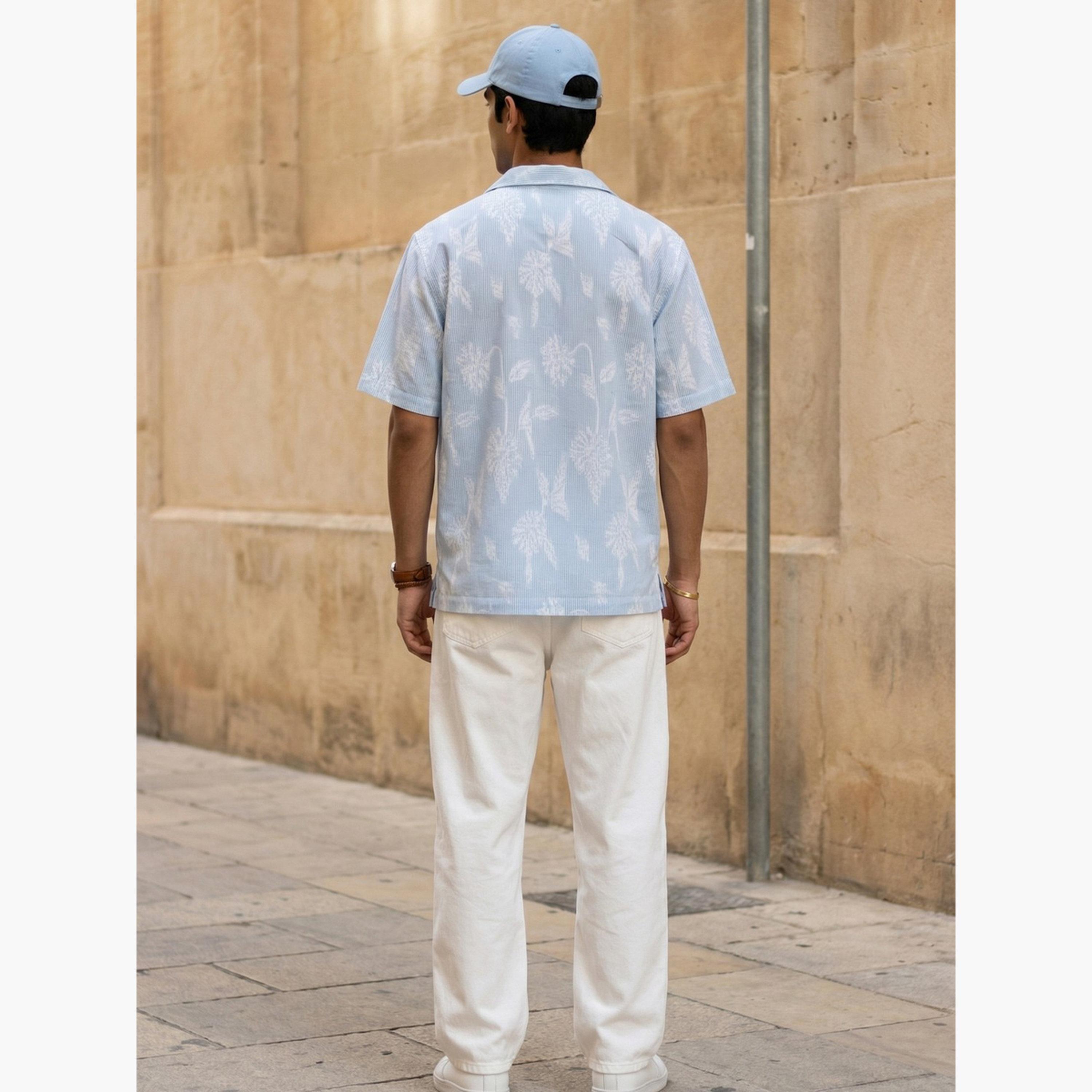 ترولوم & × ستايلي - قميص رجالي كاجوال مريح مطبوع عليه زهور-men-clothing-shirts-image-7