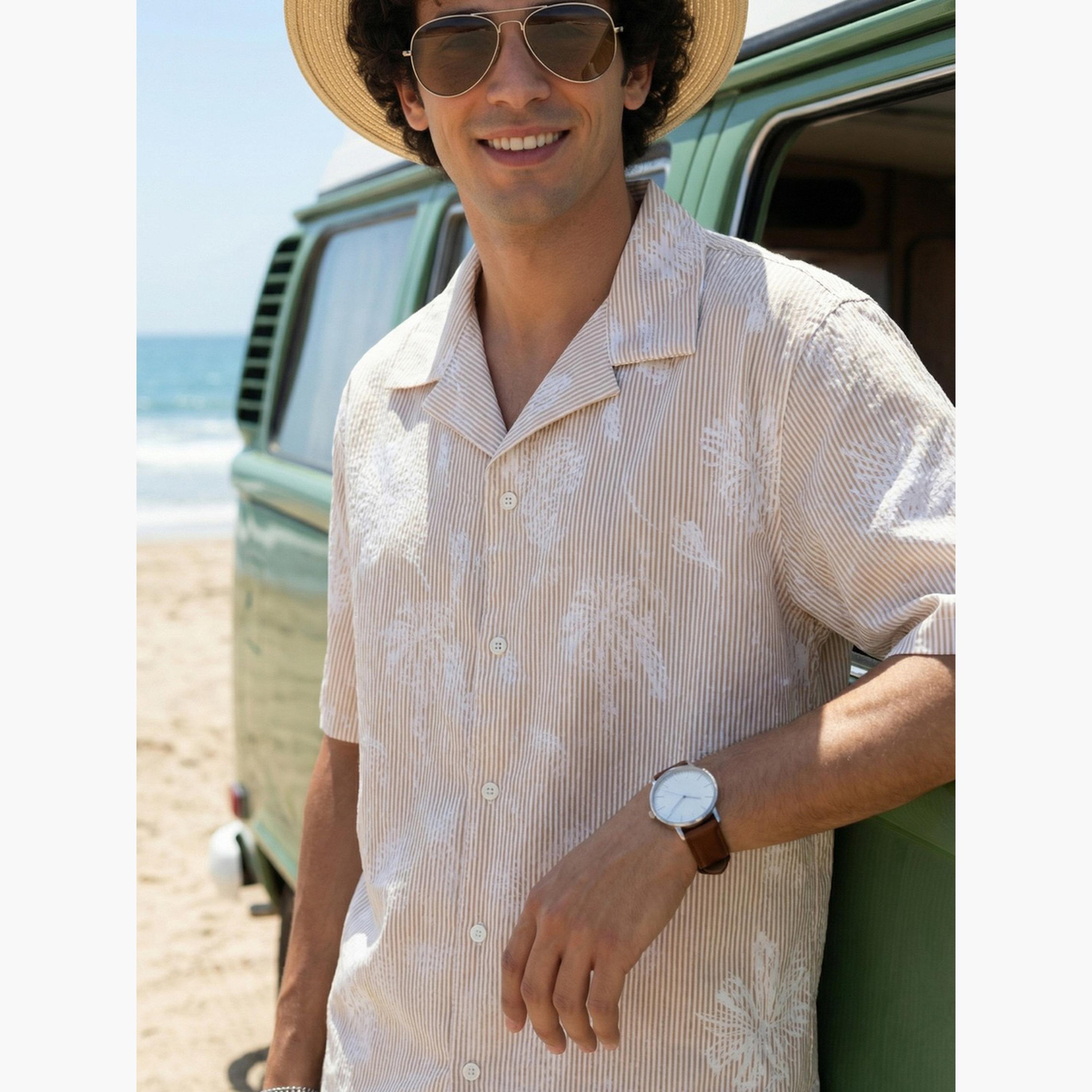 ترولوم & × ستايلي - قميص رجالي كاجوال مريح مطبوع عليه زهور-men-clothing-shirts-image-6