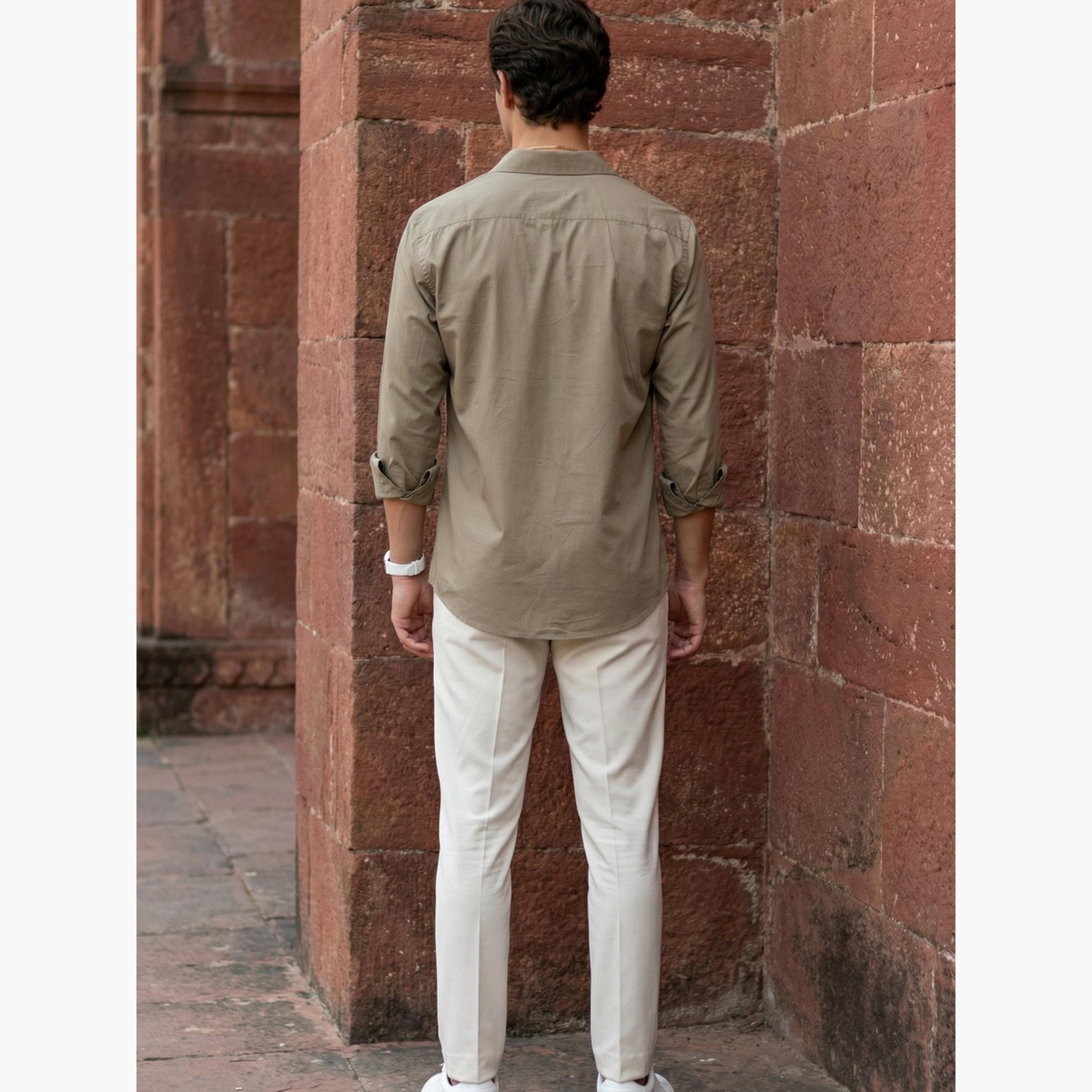 TRULOOM & X Styli Men Brown Comfort Casual Shirt-men-clothing-shirts-image-3