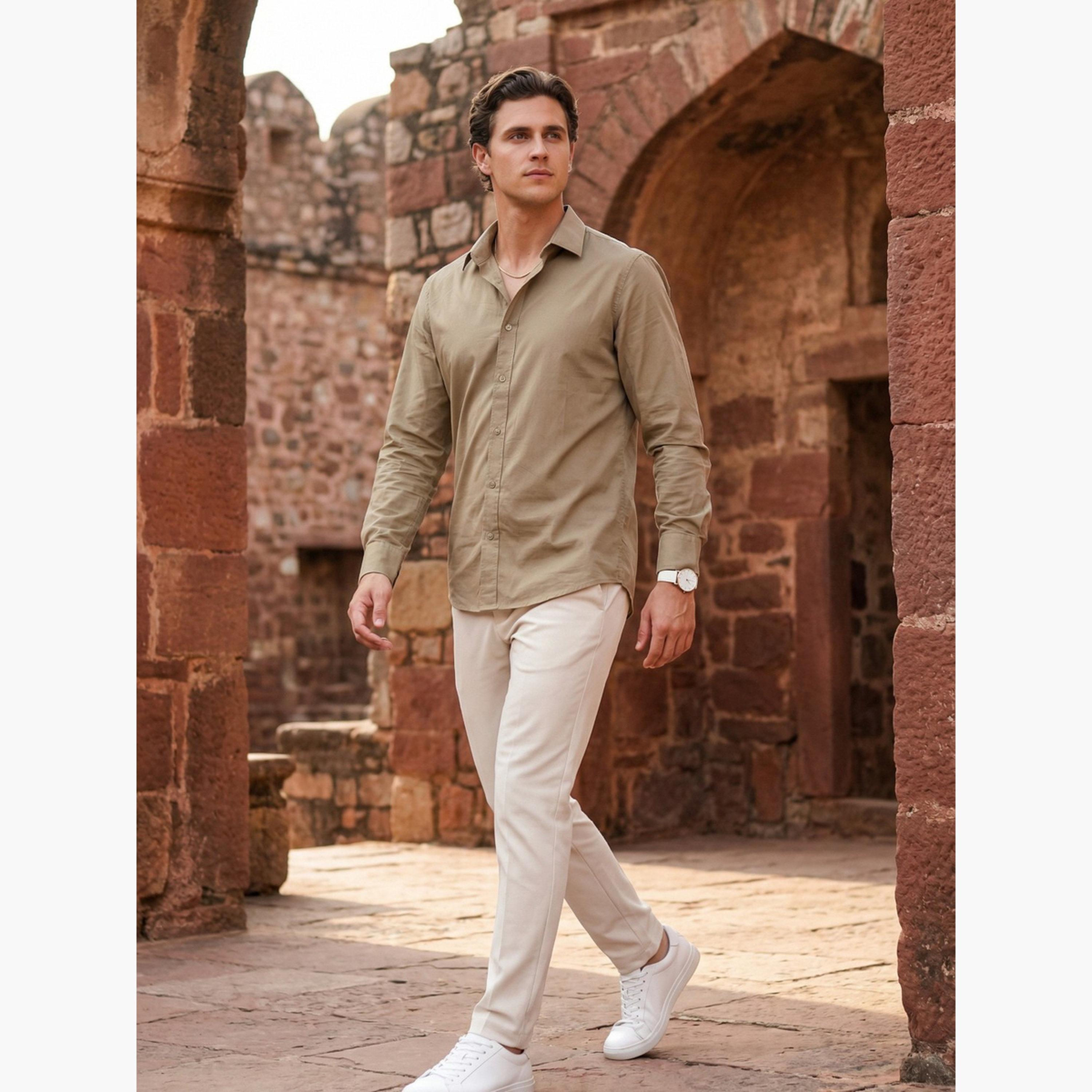 TRULOOM & X Styli Men Brown Comfort Casual Shirt-men-clothing-shirts-image-6