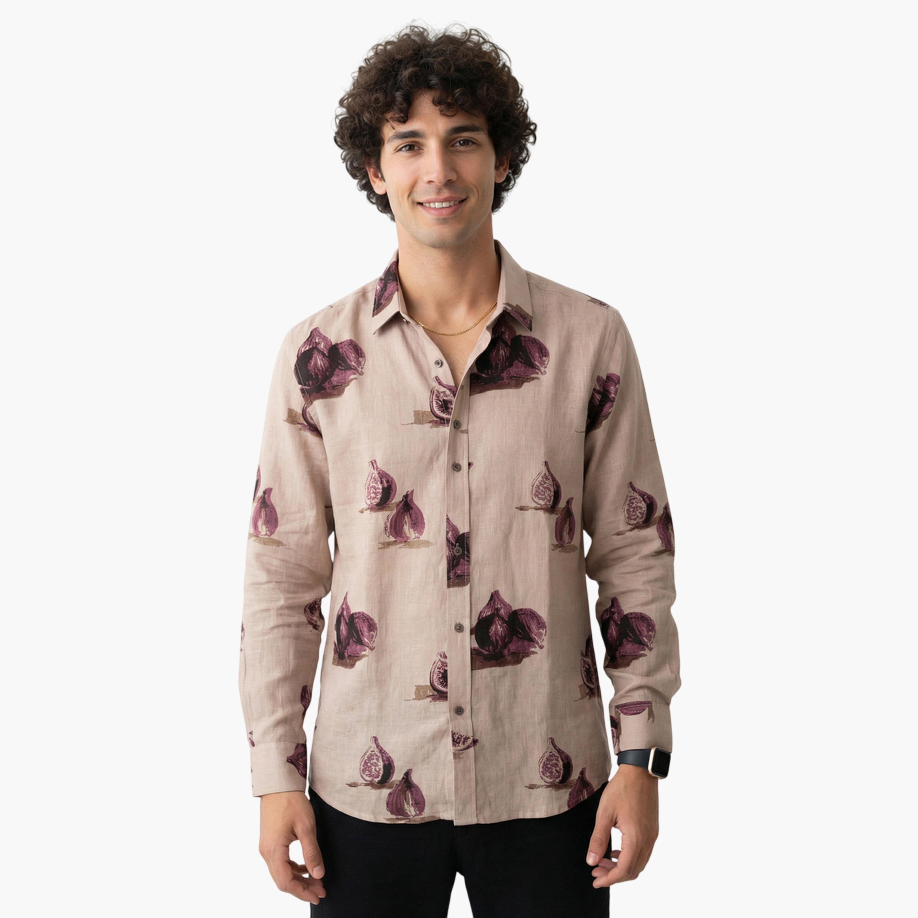 قميص كاجوال مطبوع بقصة مريحة للرجال-men-clothing-shirts-image-1