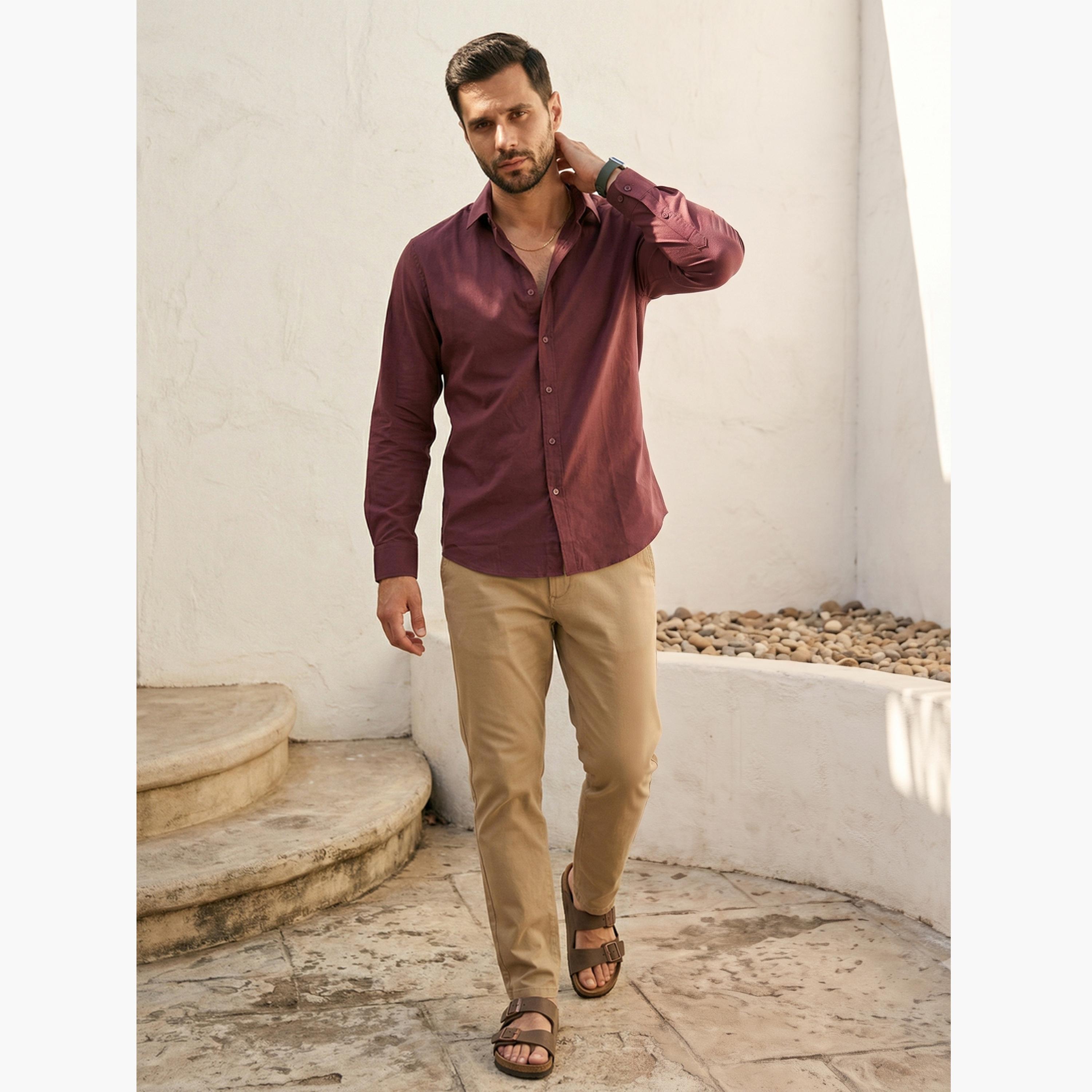 قميص كاجوال بقصة مريحة للرجال-men-clothing-shirts-image-2